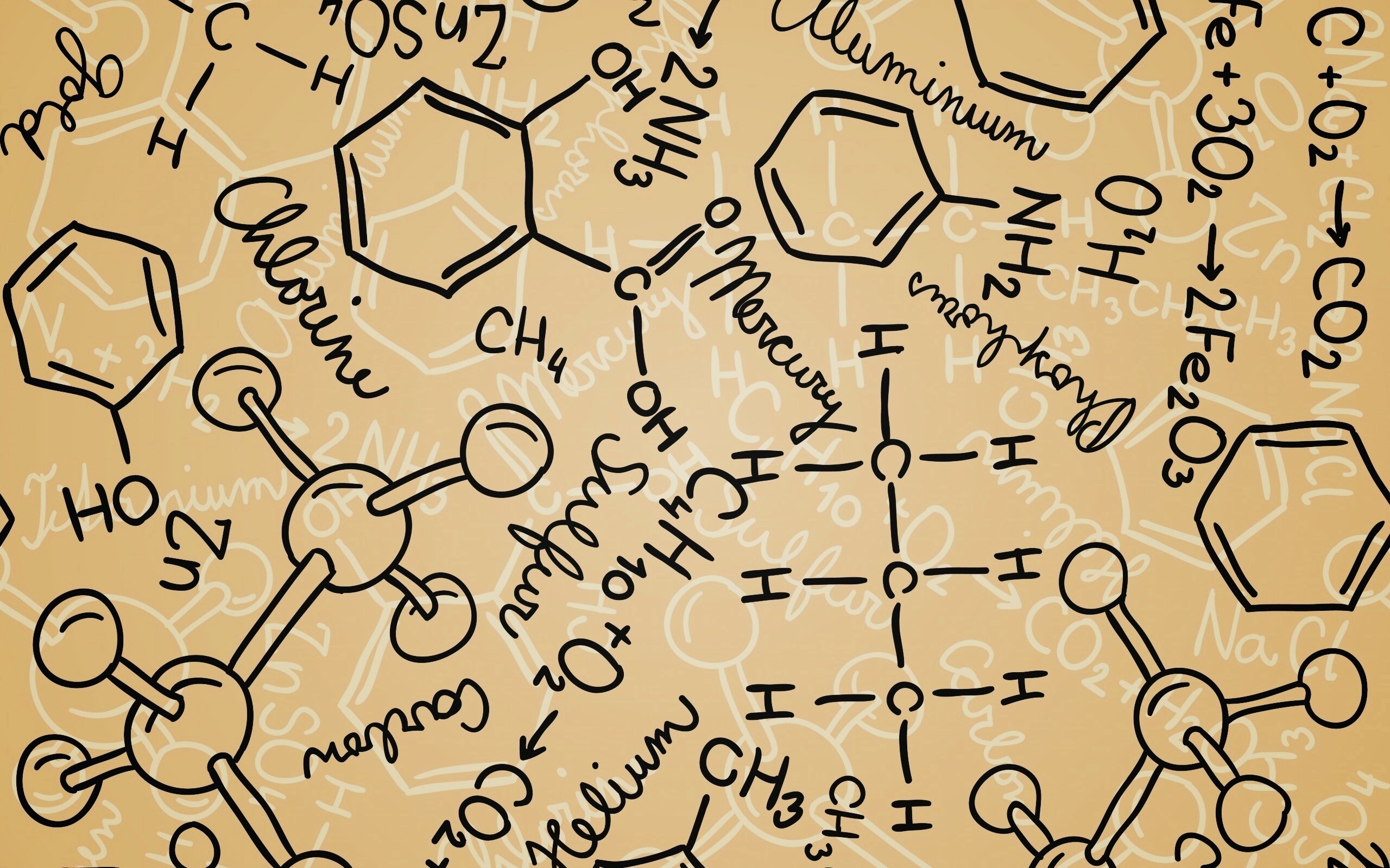 Химические формулы обои