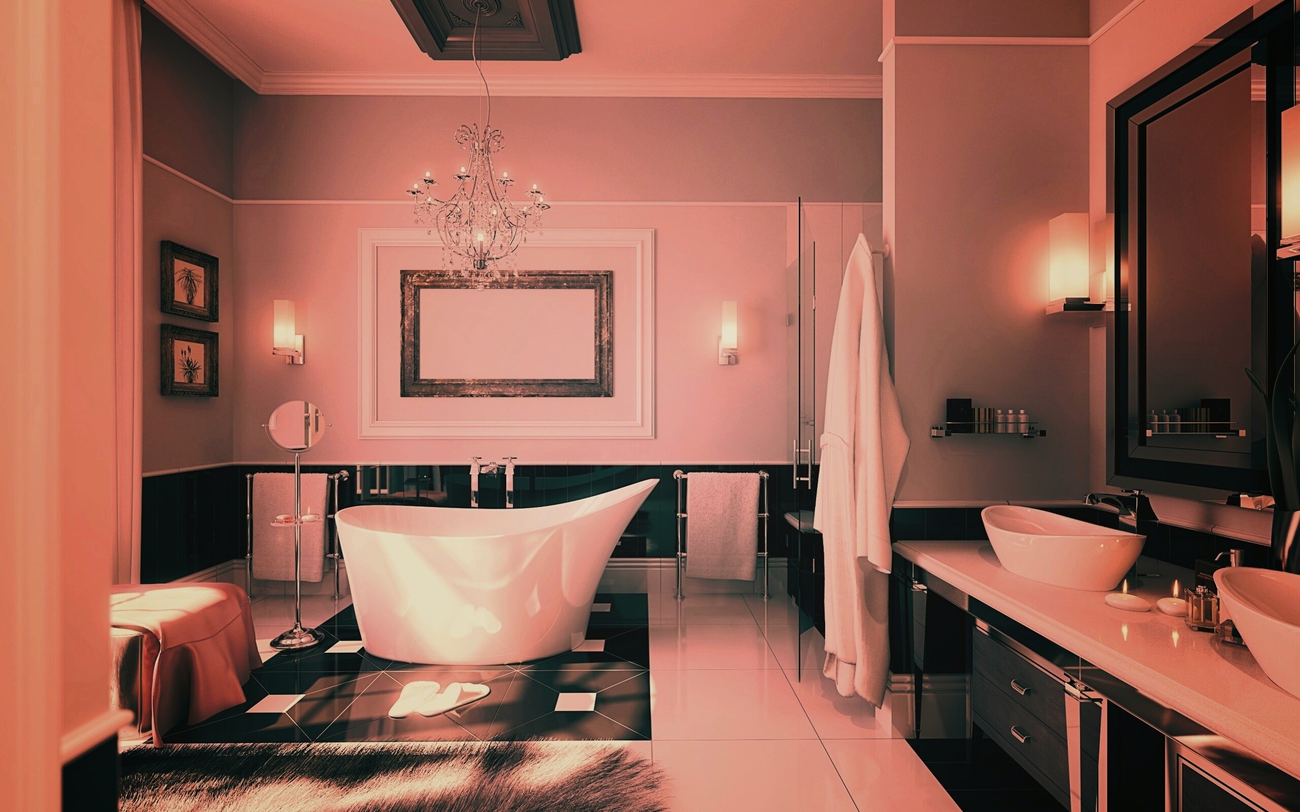 Современная ванна обои