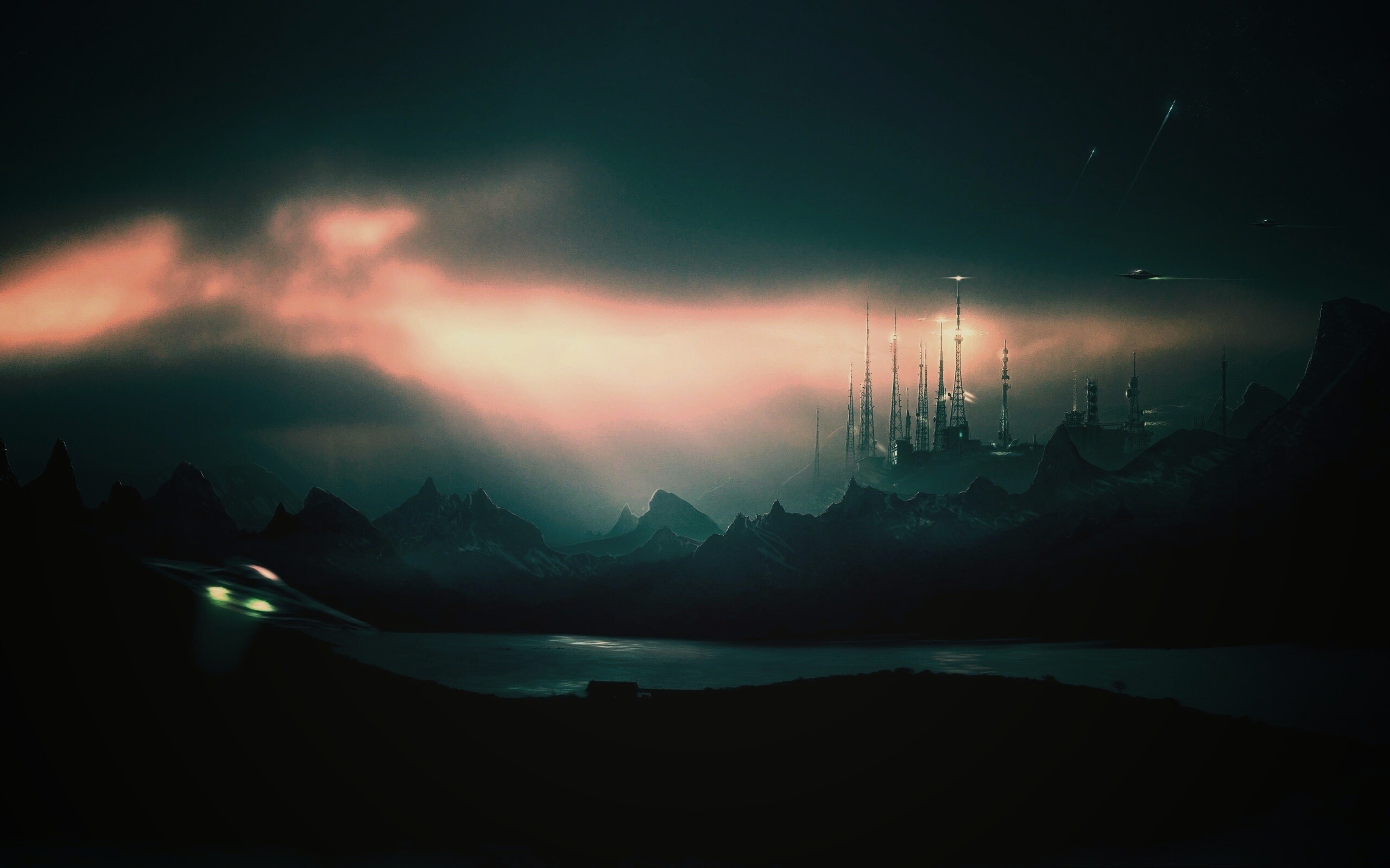 Долина в стиле SciFi обои