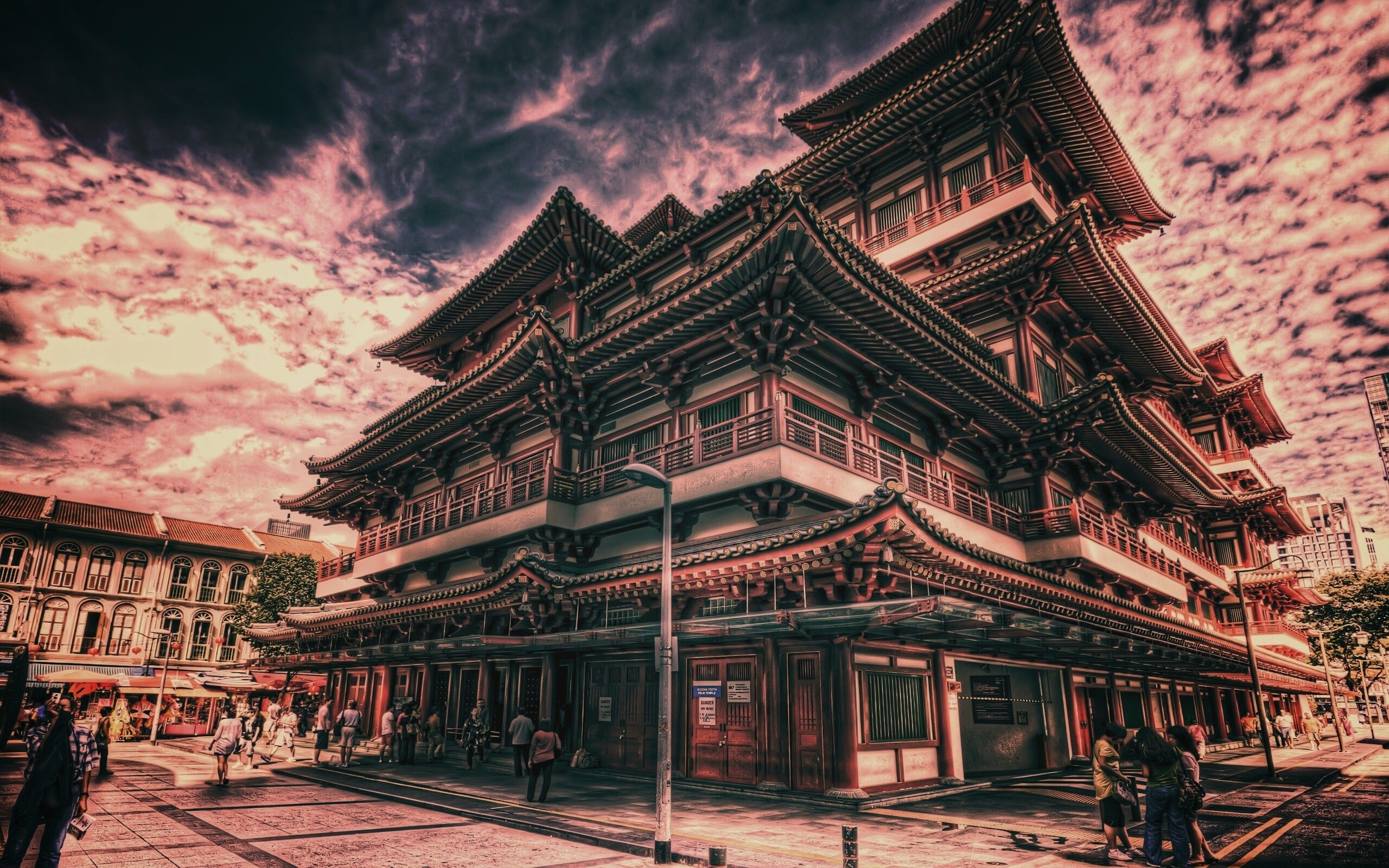 Храм в Сингапуре обои