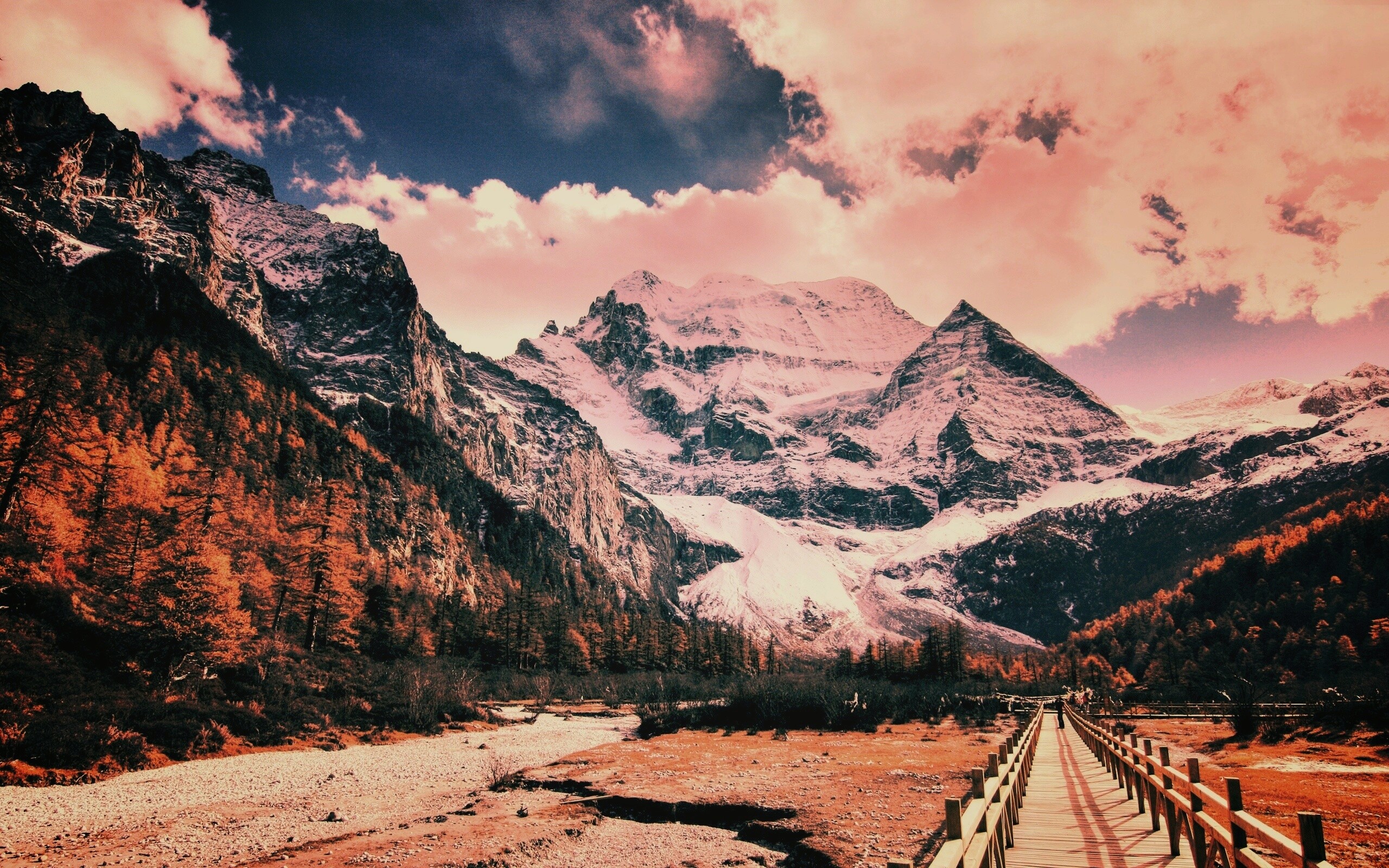 Дорога в горы обои