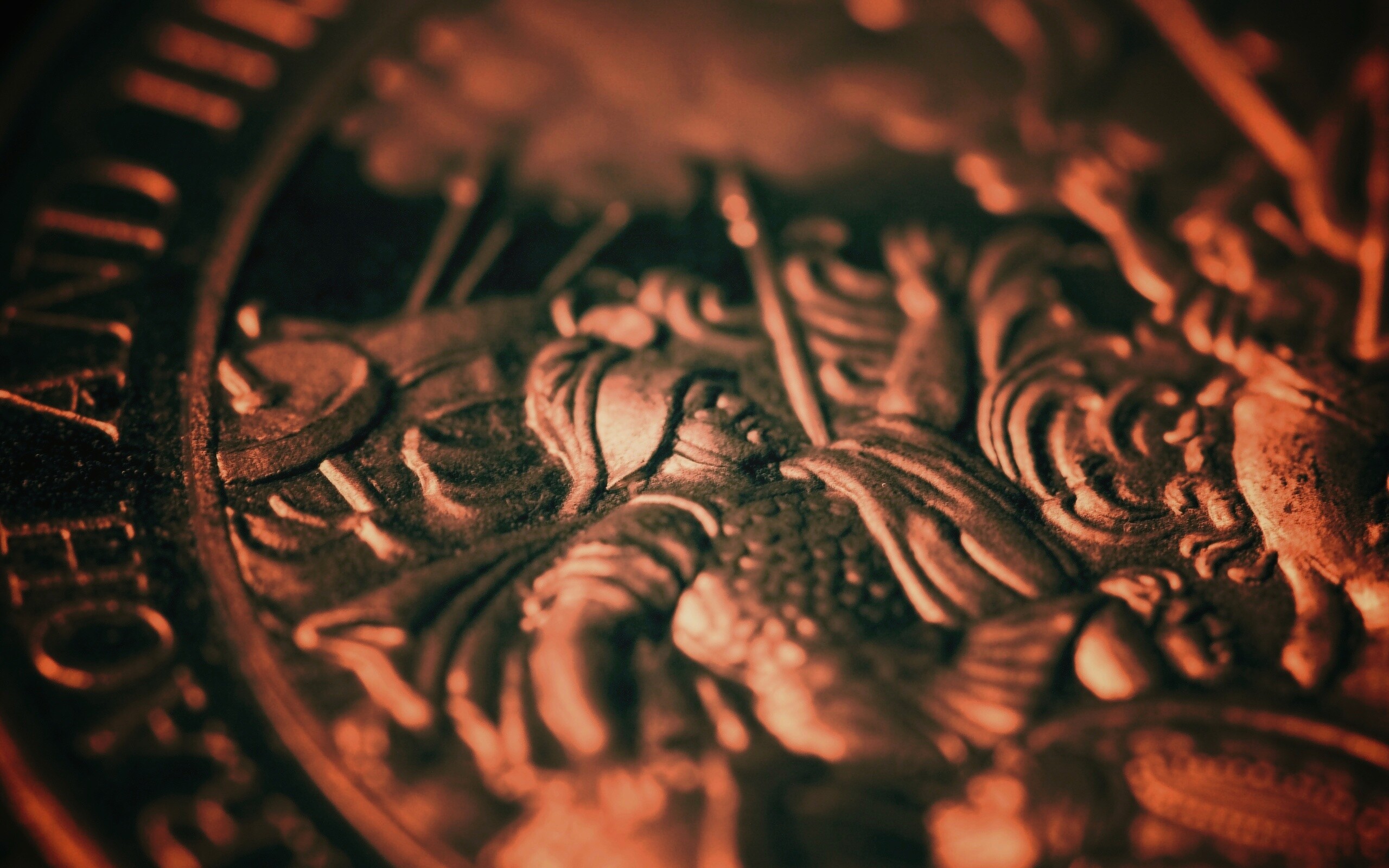 Монета в макро обои