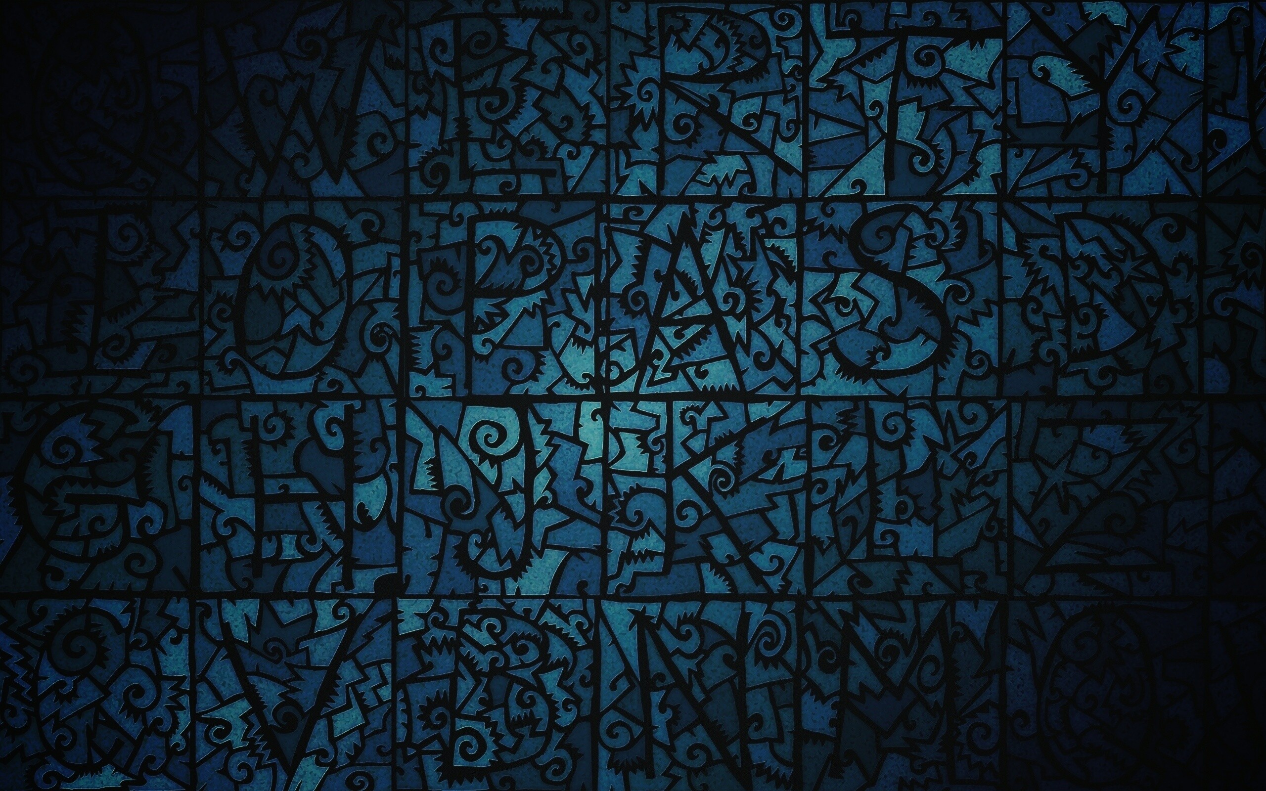 Витражные буквы обои