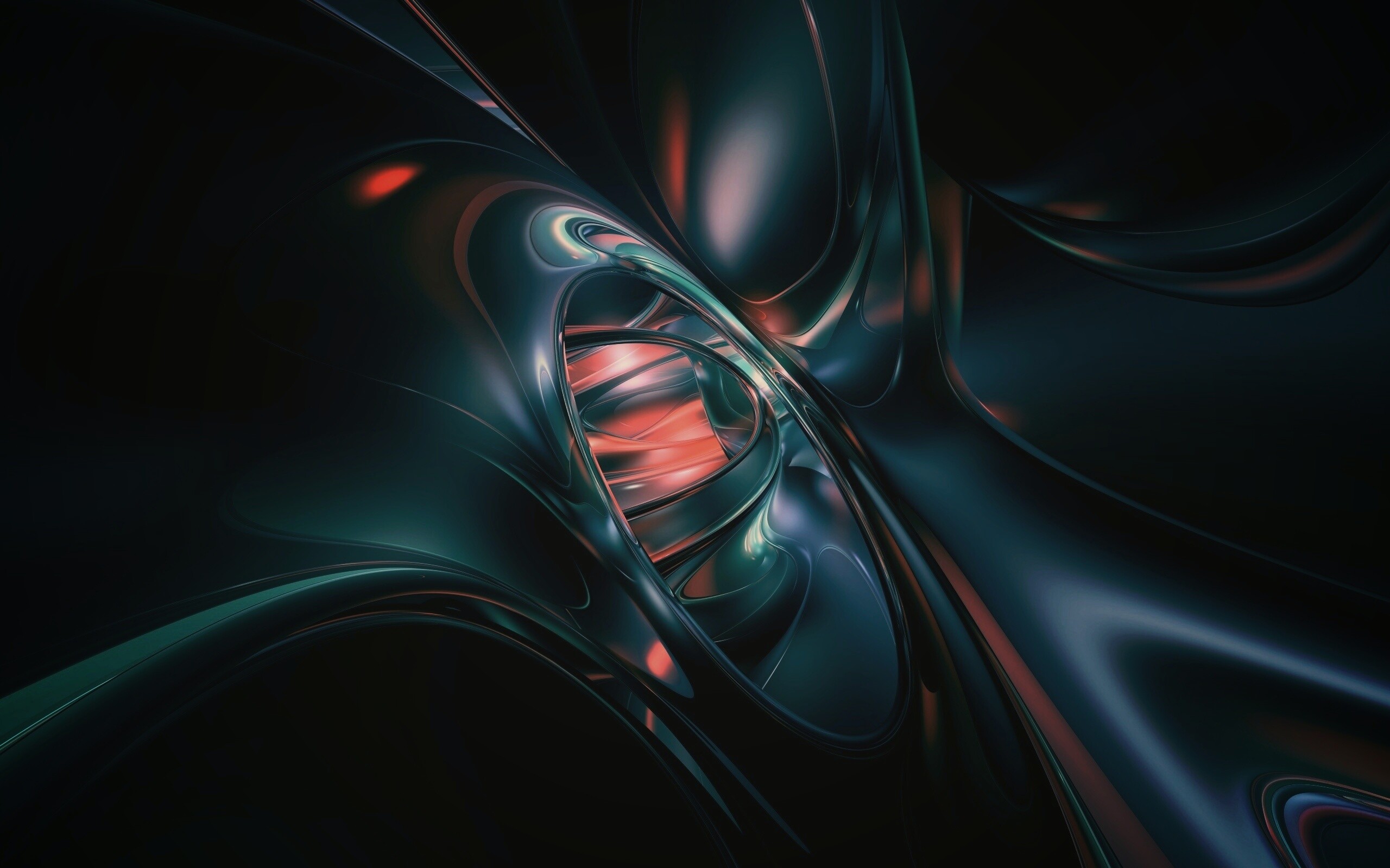 Темная переливчатая абстракция обои