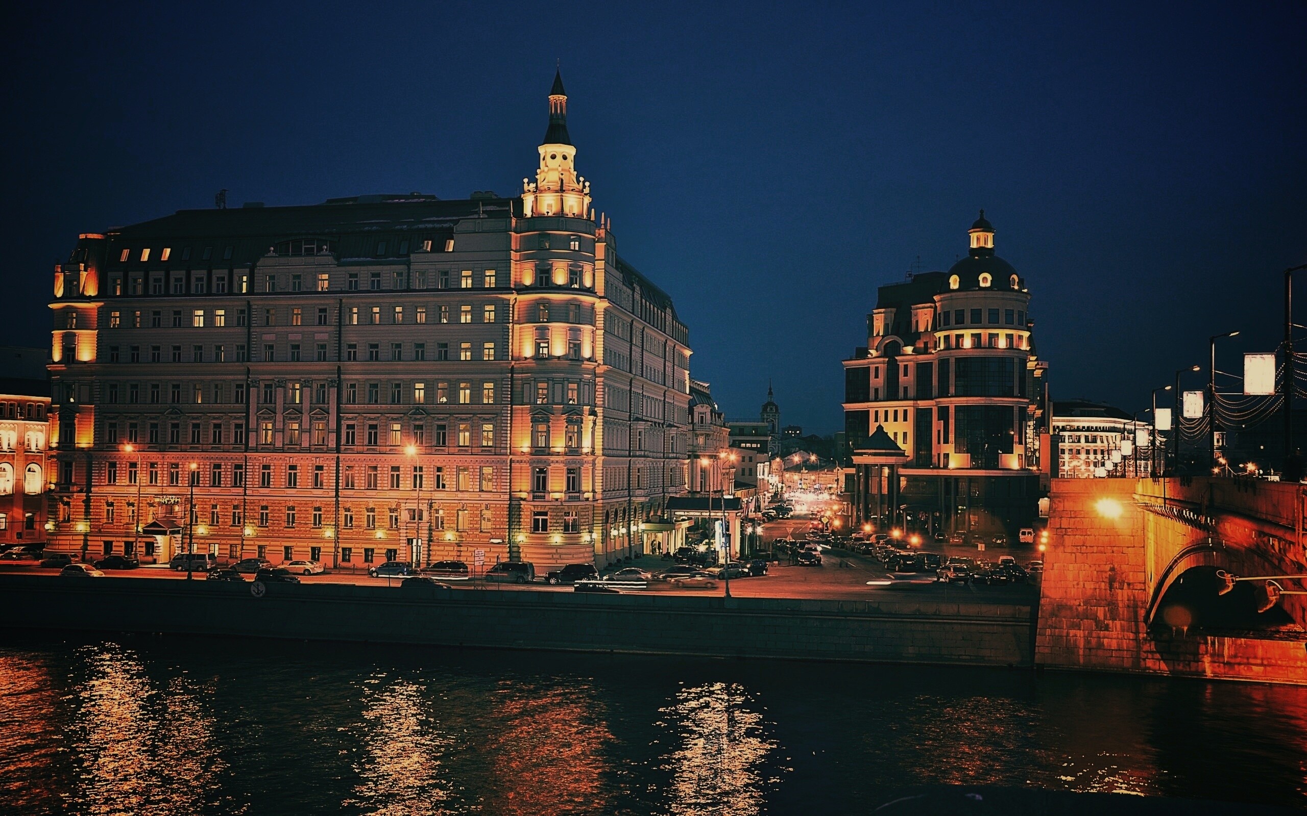 Ночной город обои