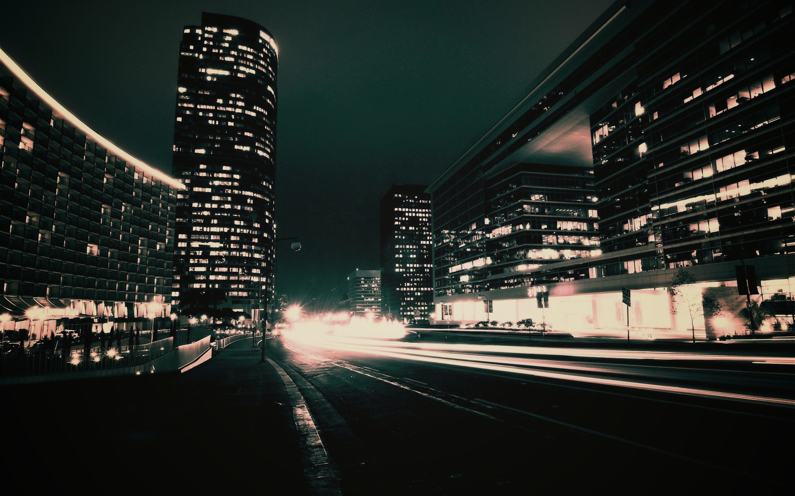 Ночные огни мегаполиса обои