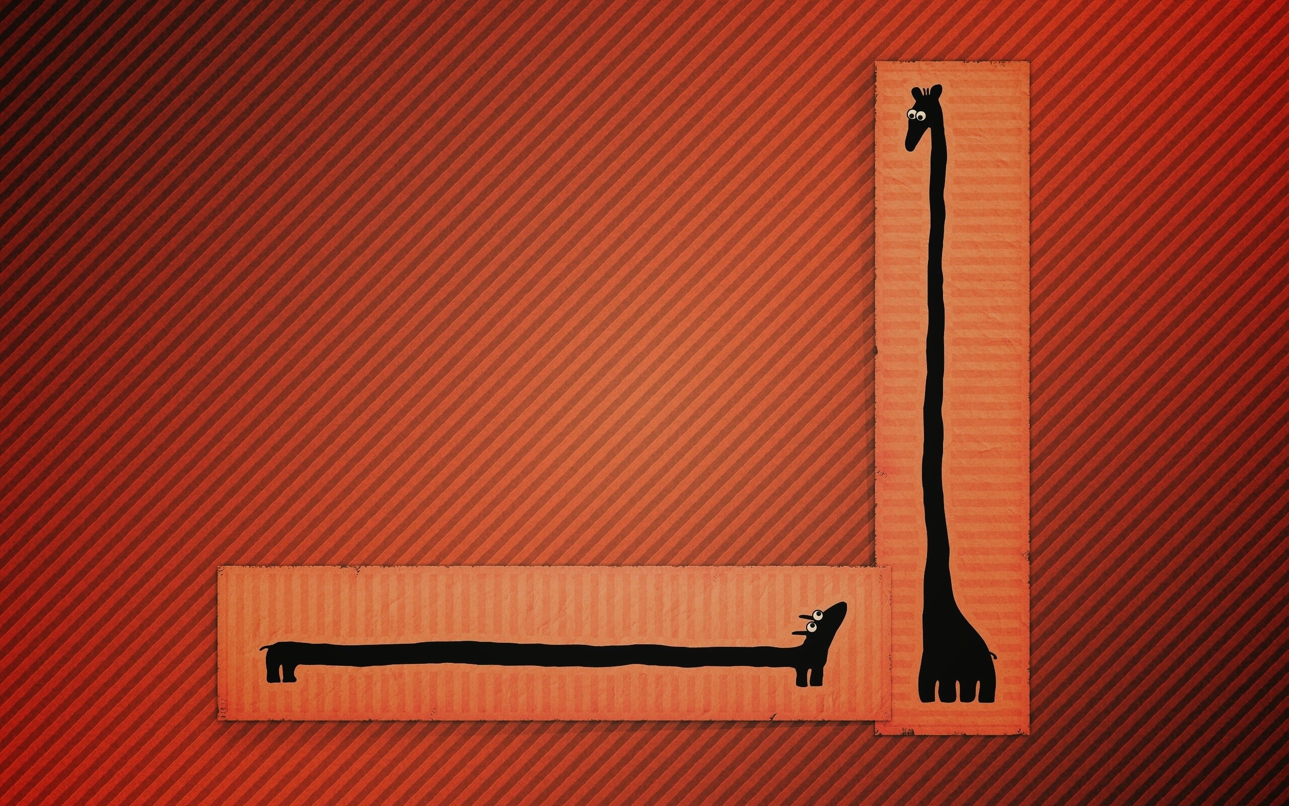 Жираф и такса обои