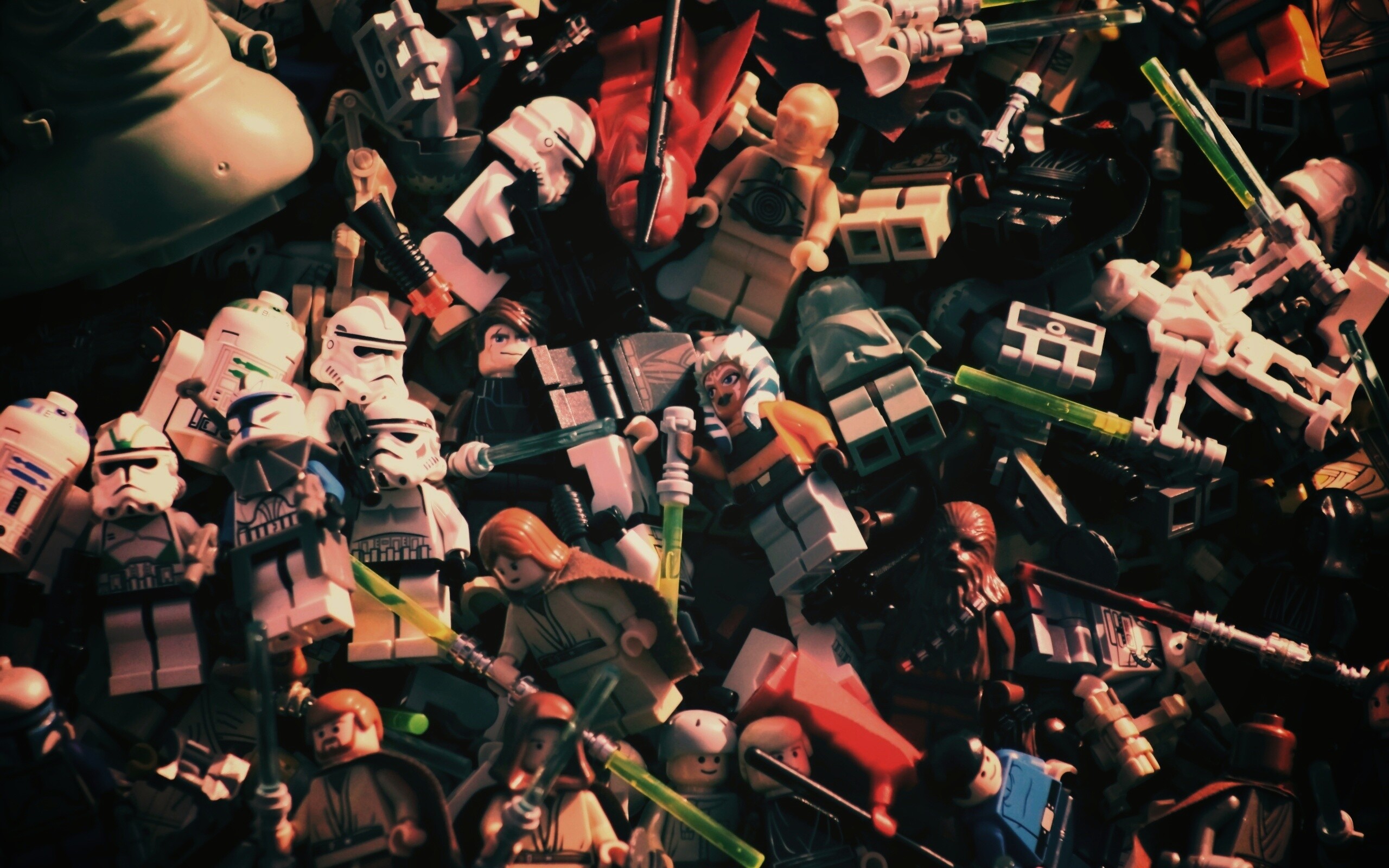 Человечки лего по мотивам звездных войн обои