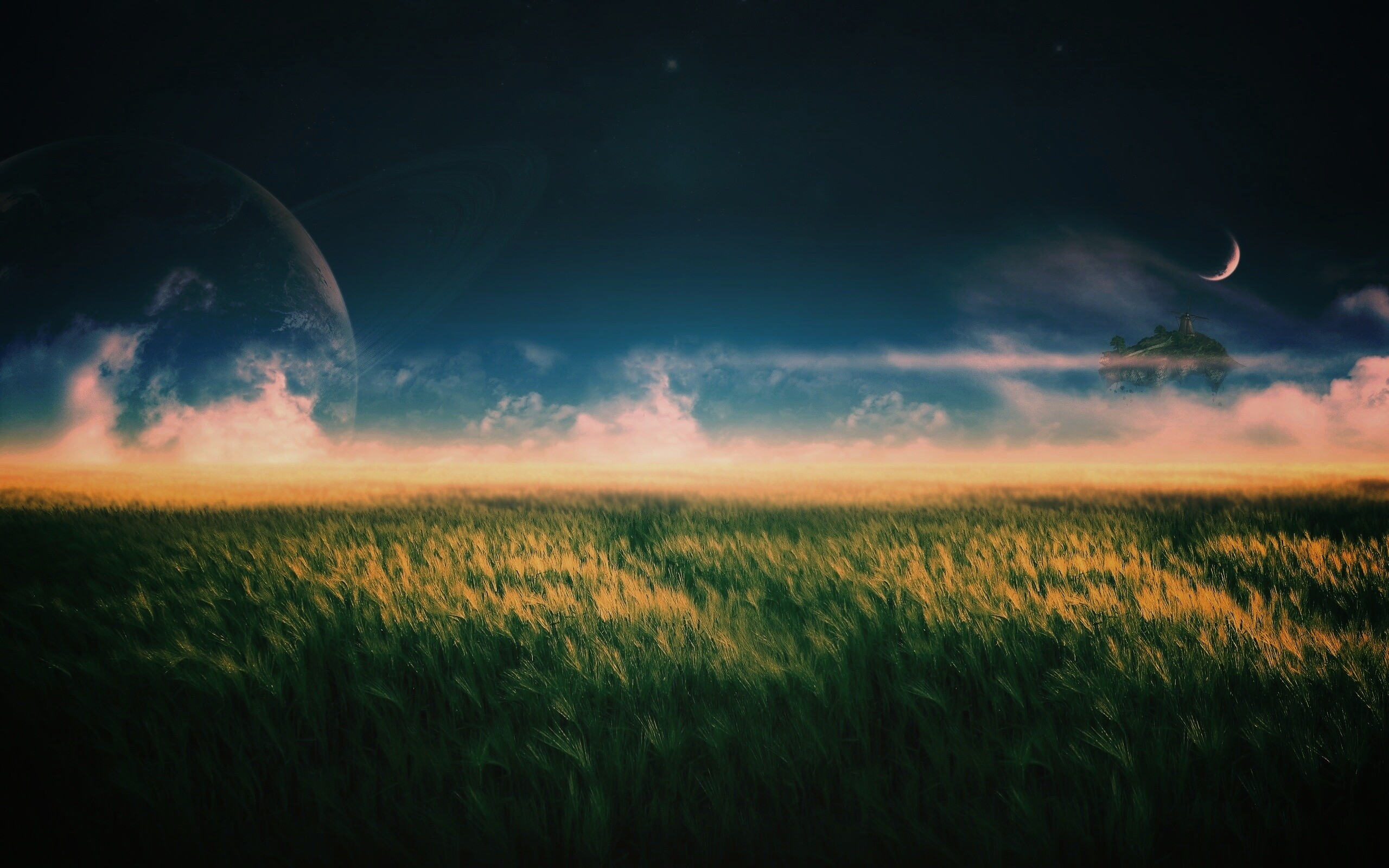 Луг на другой планете обои