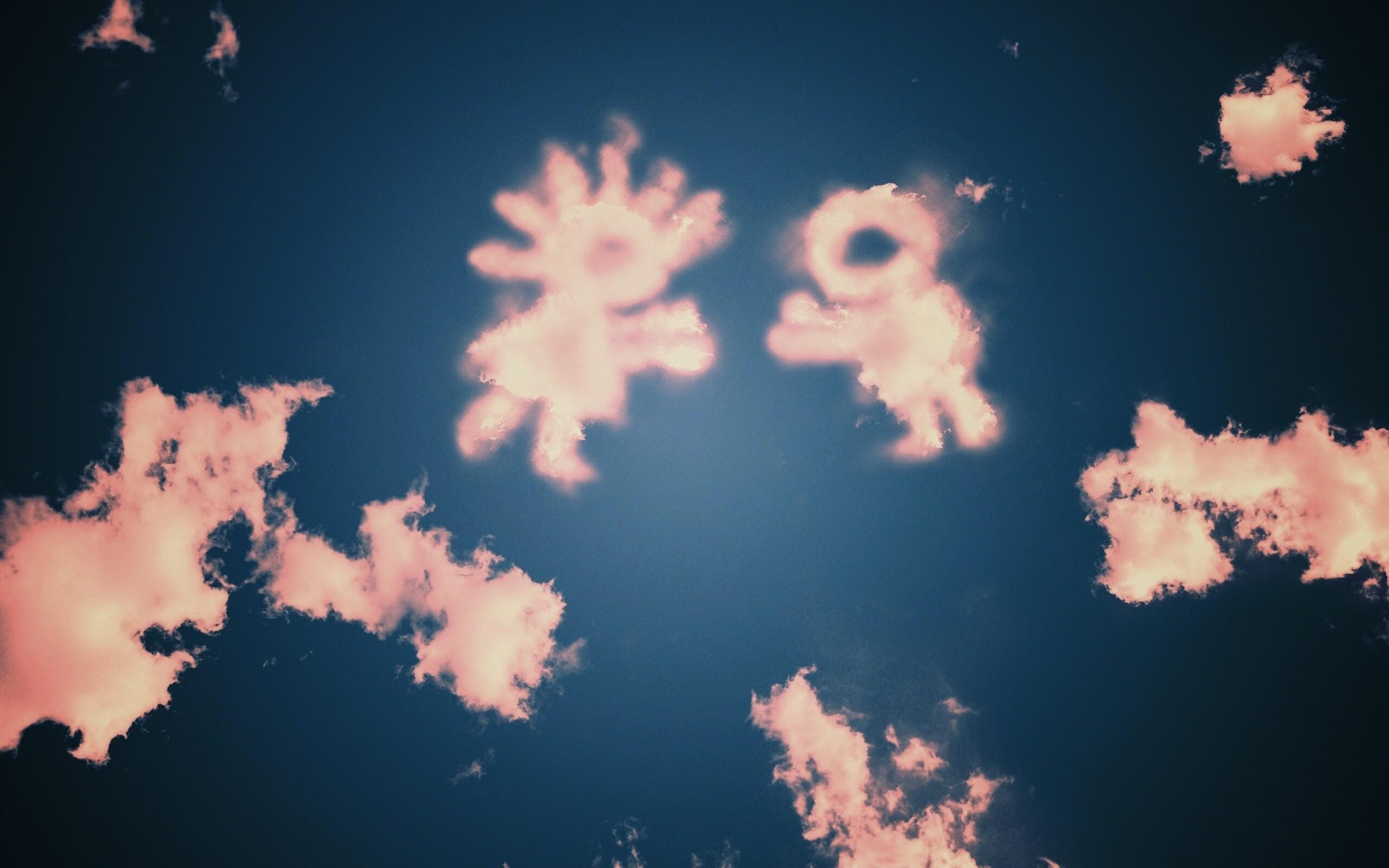 Фигуры из облакоа обои