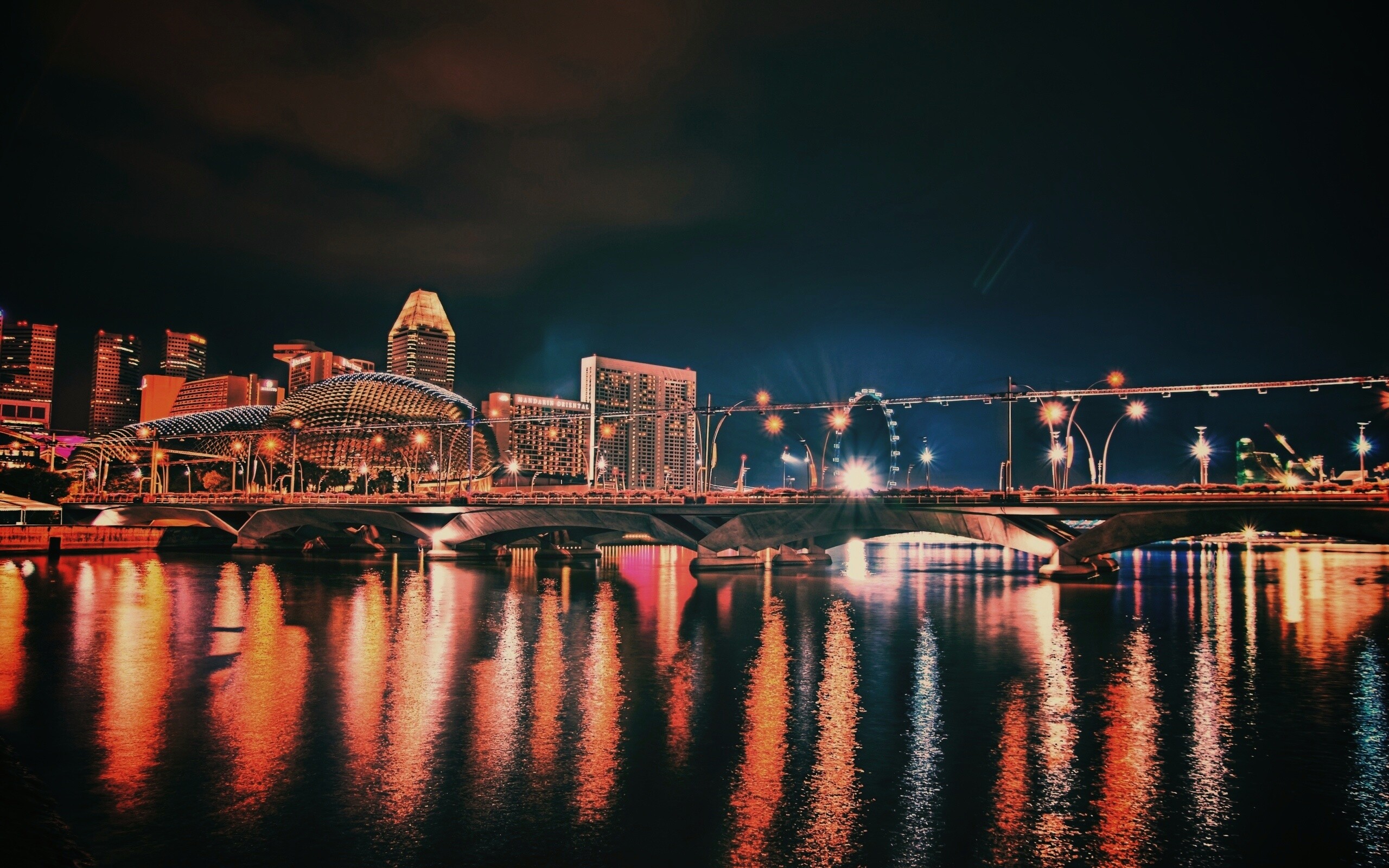 Ночной город обои