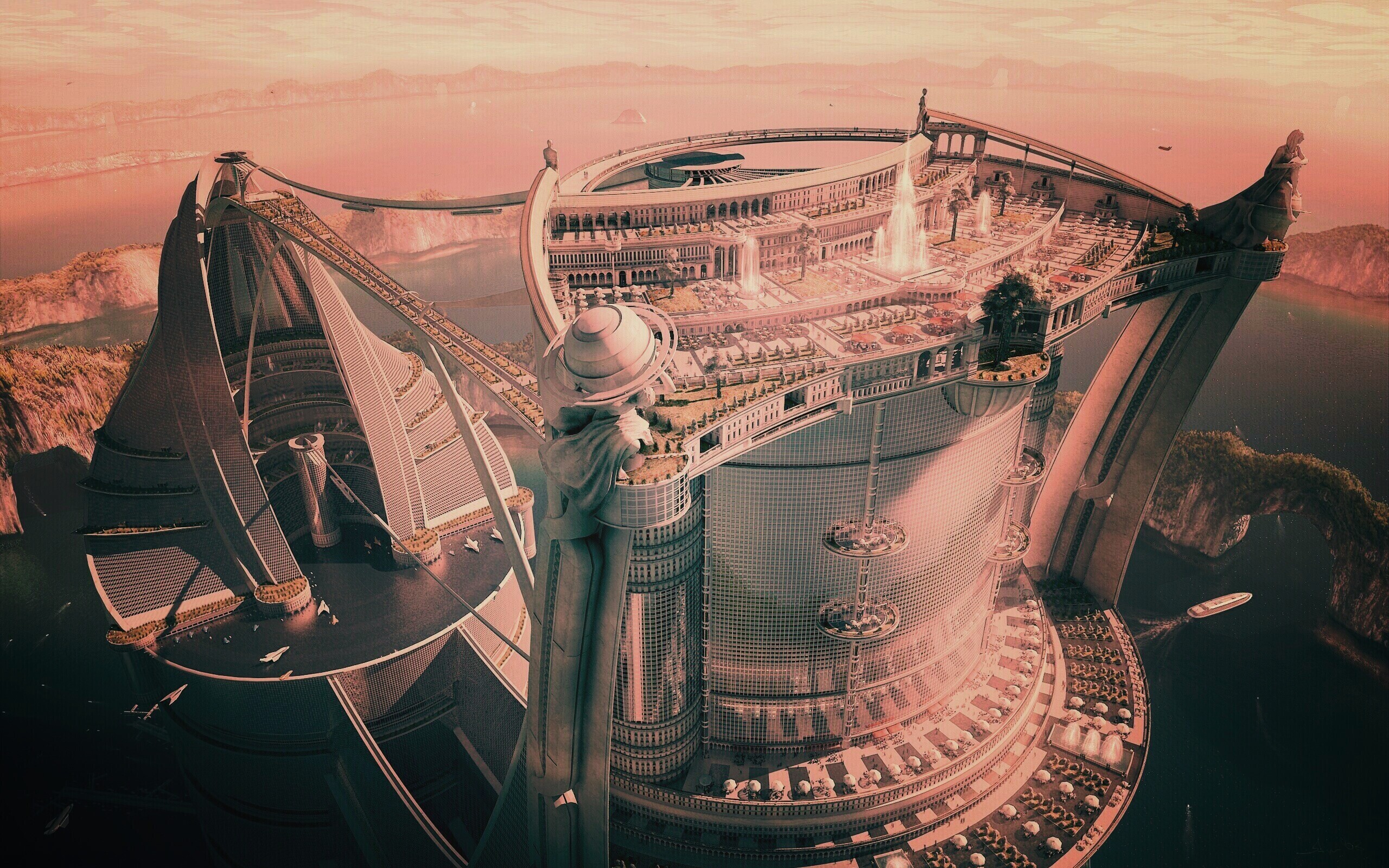 Город будущего обои