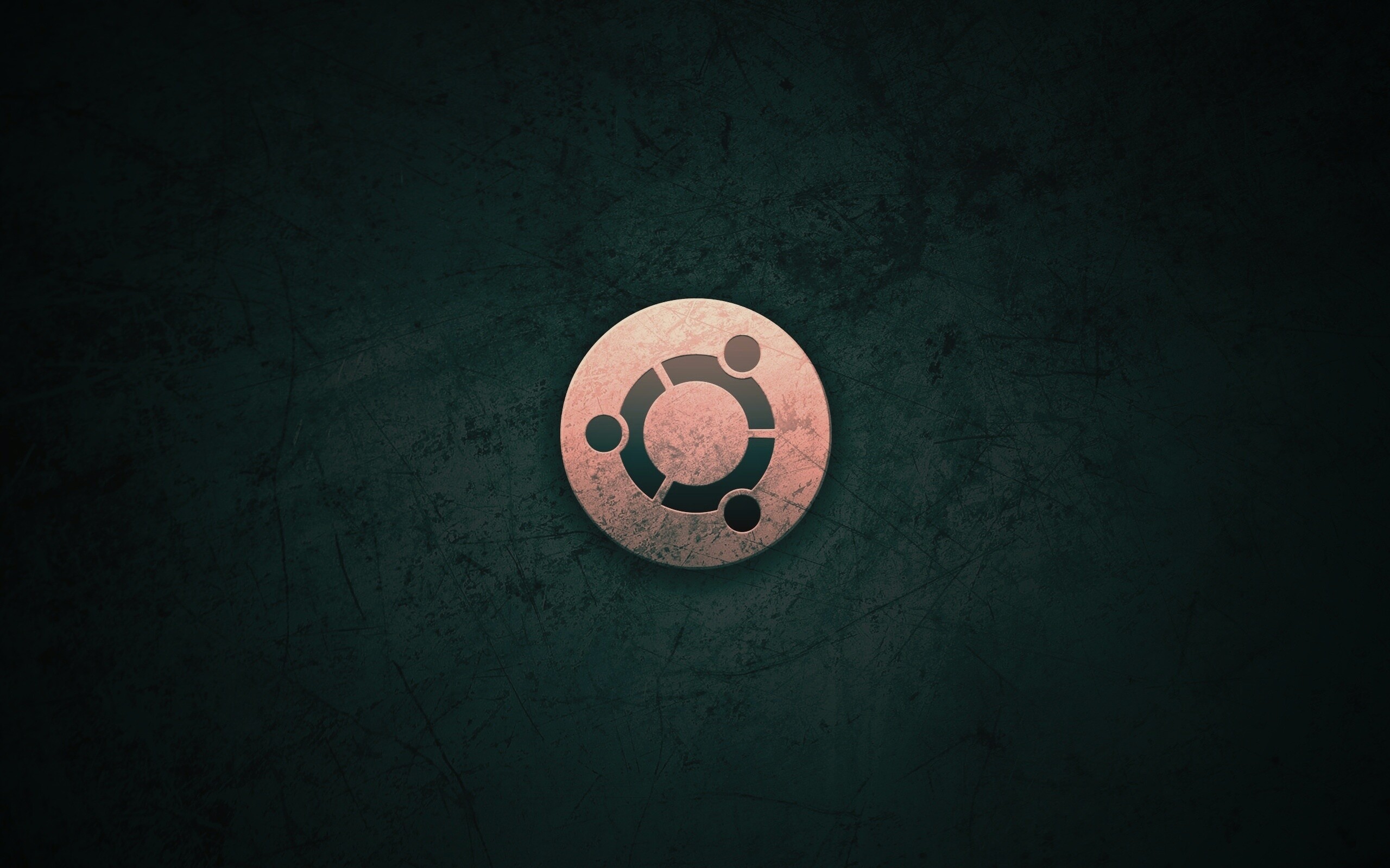 Логотип убунту из металла обои