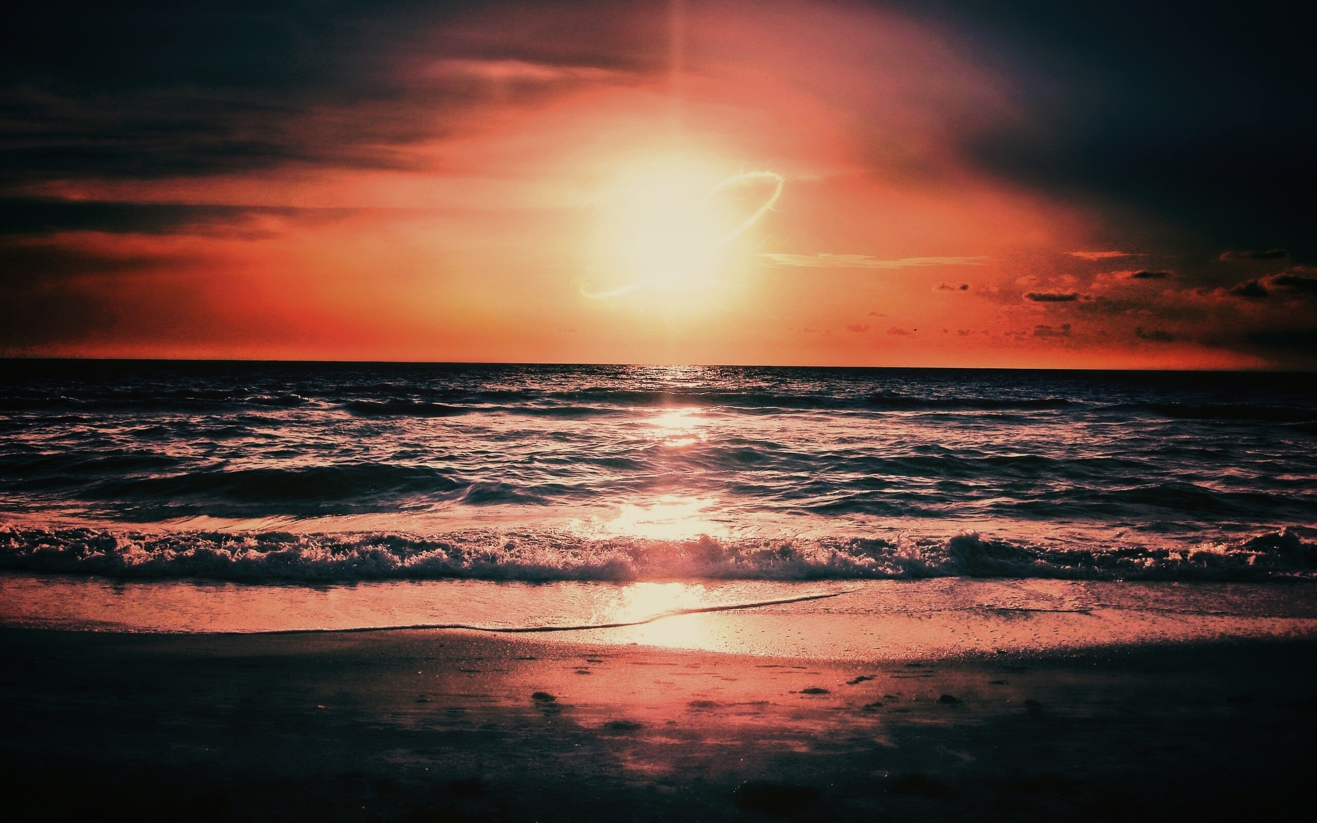 Морской закат обои