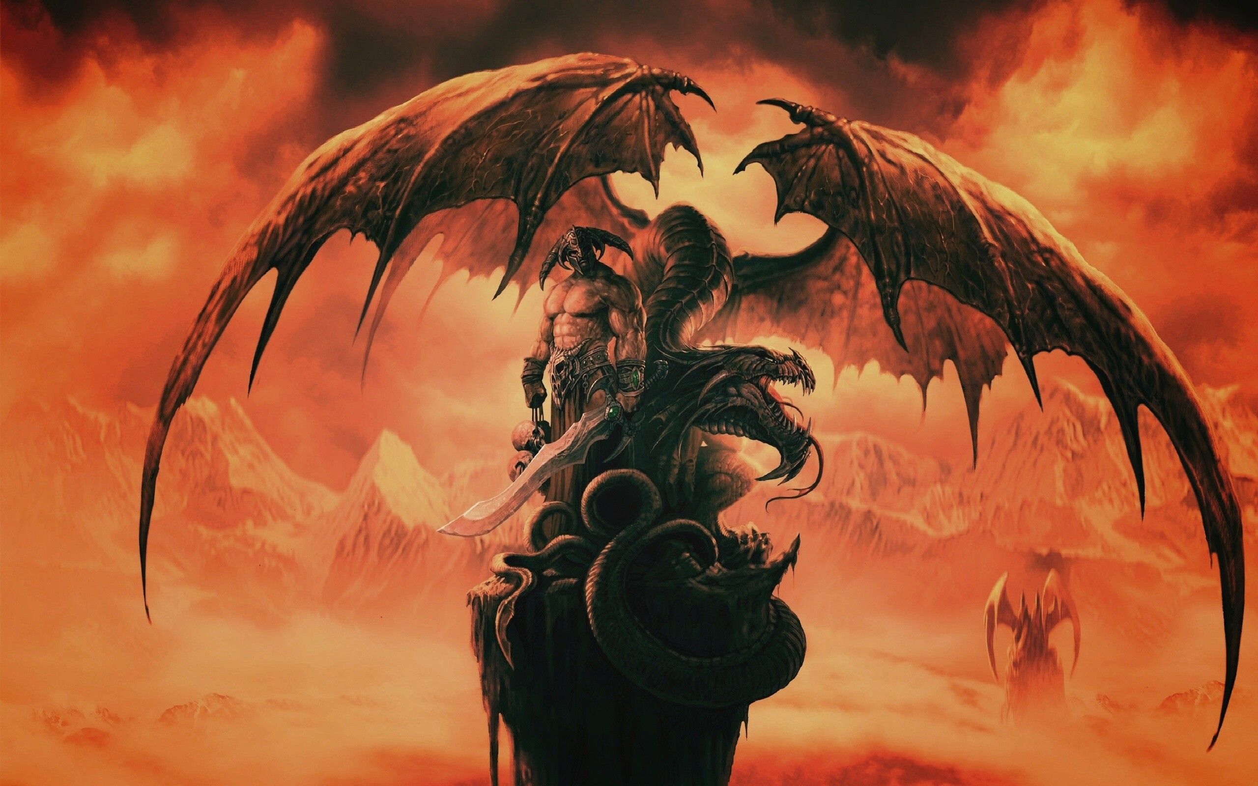 Варвар и дракон обои