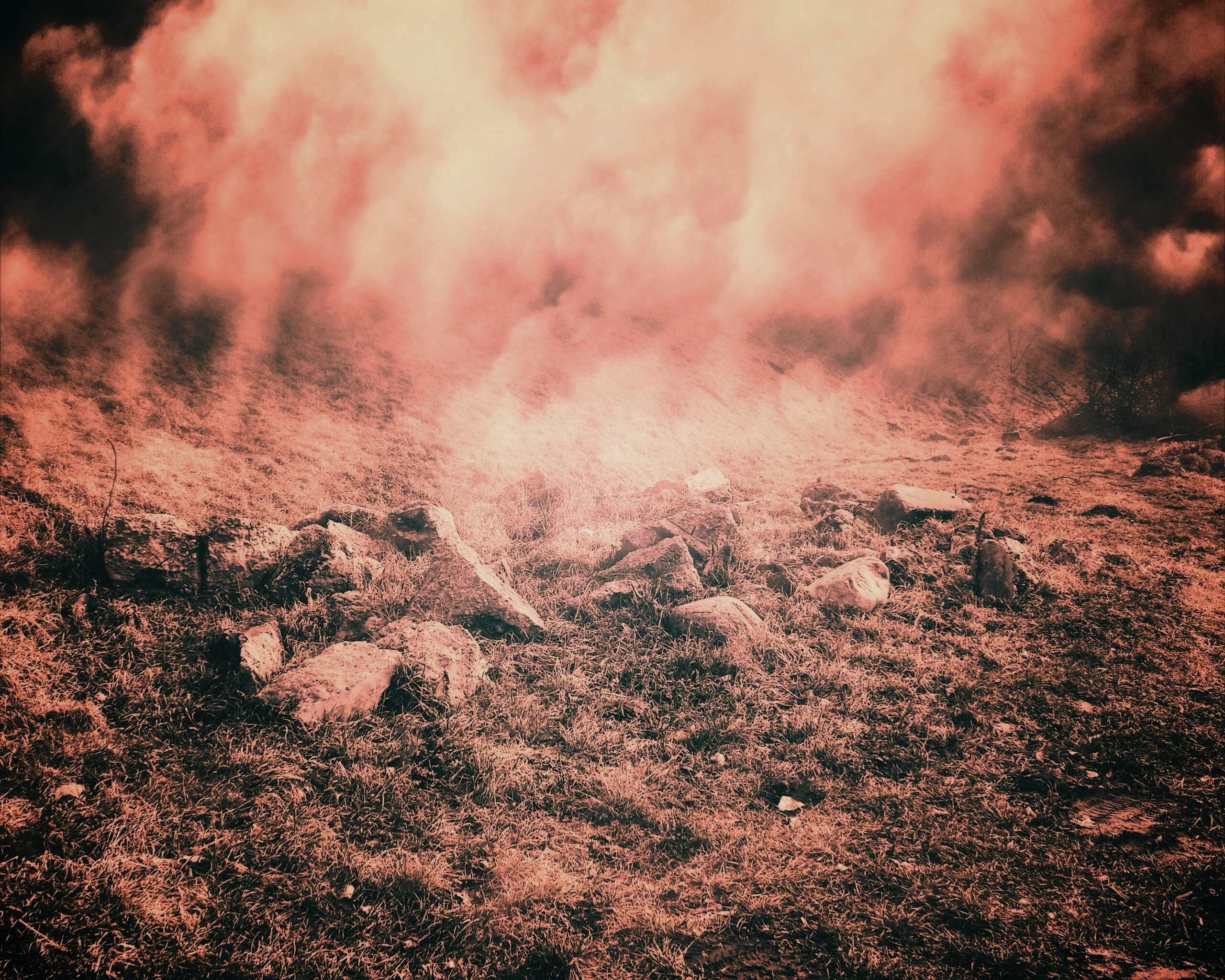 Туман на склоне обои