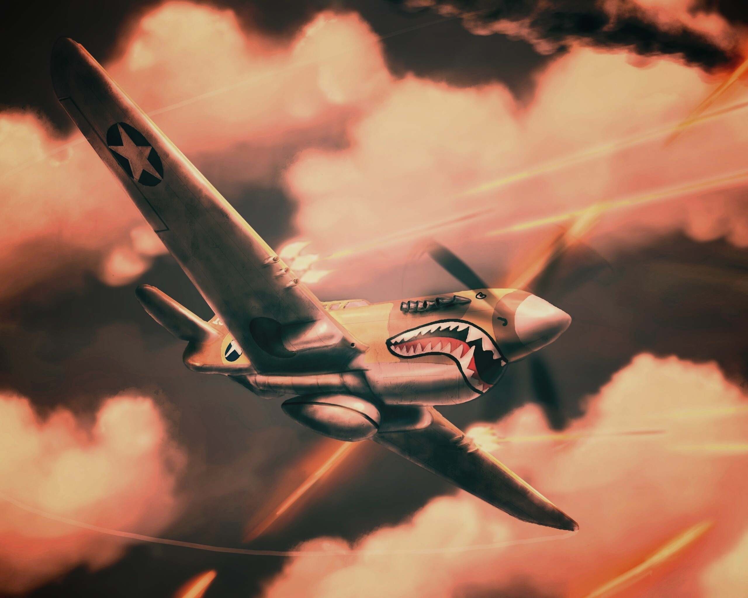 Истребитель акула обои