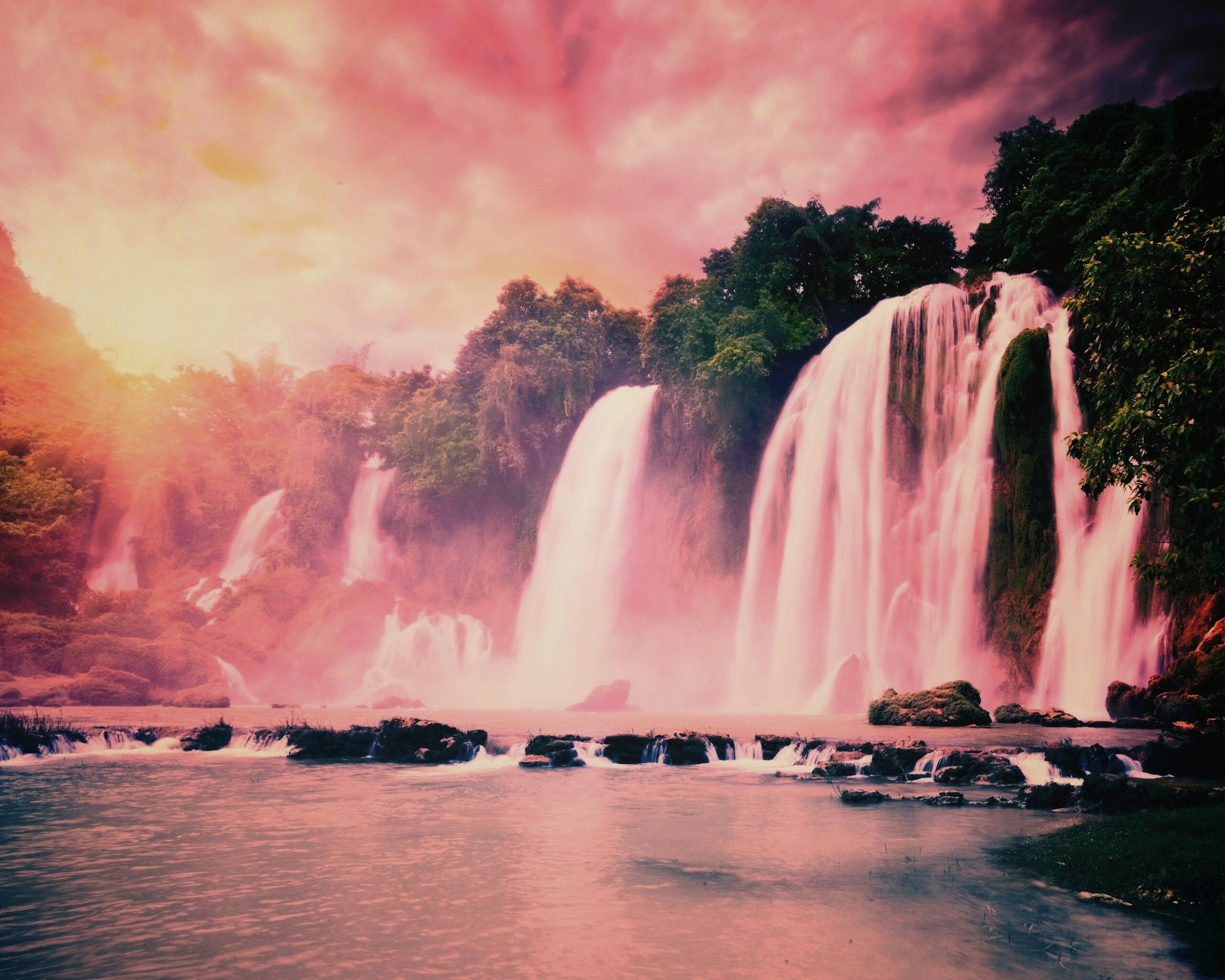 Водопады в джунглях обои