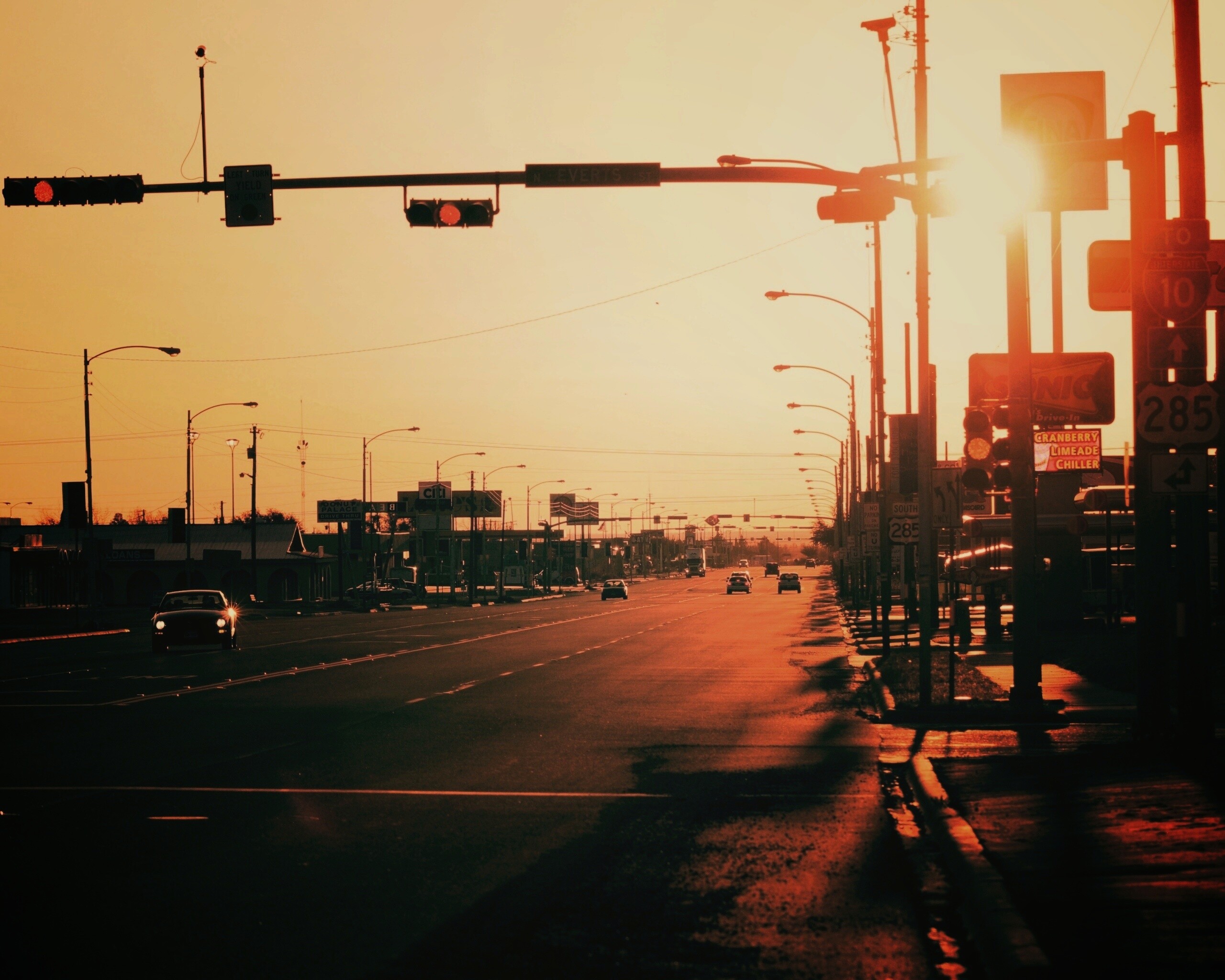 Закат в Лос Анджелесе обои