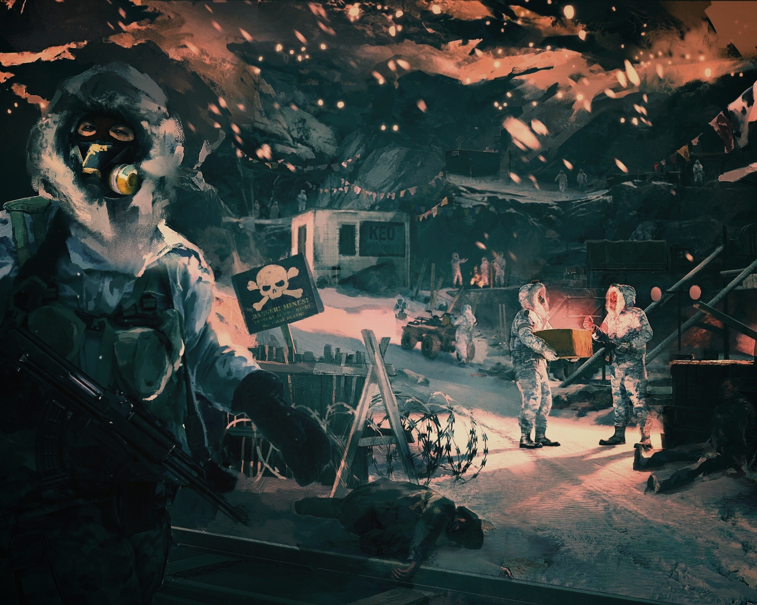 Снежно и опасно обои