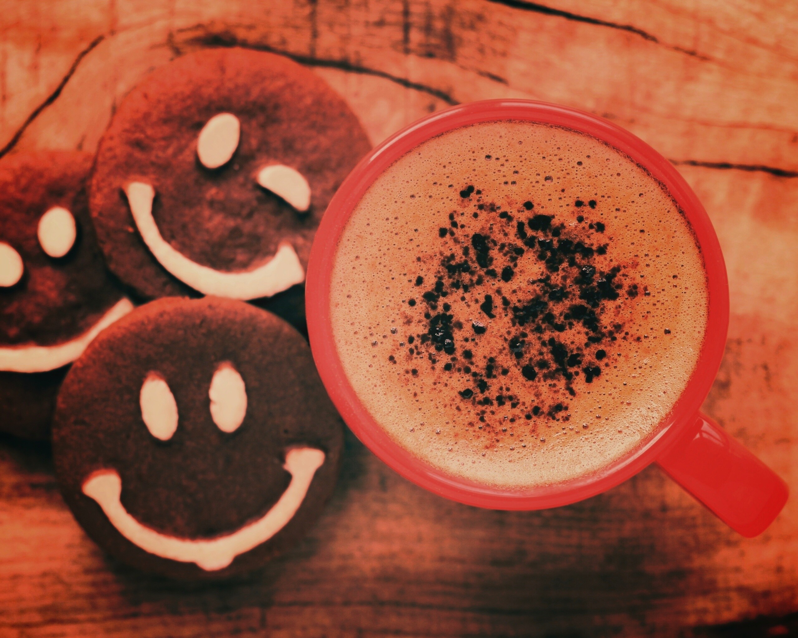 Кофе с печеньками обои