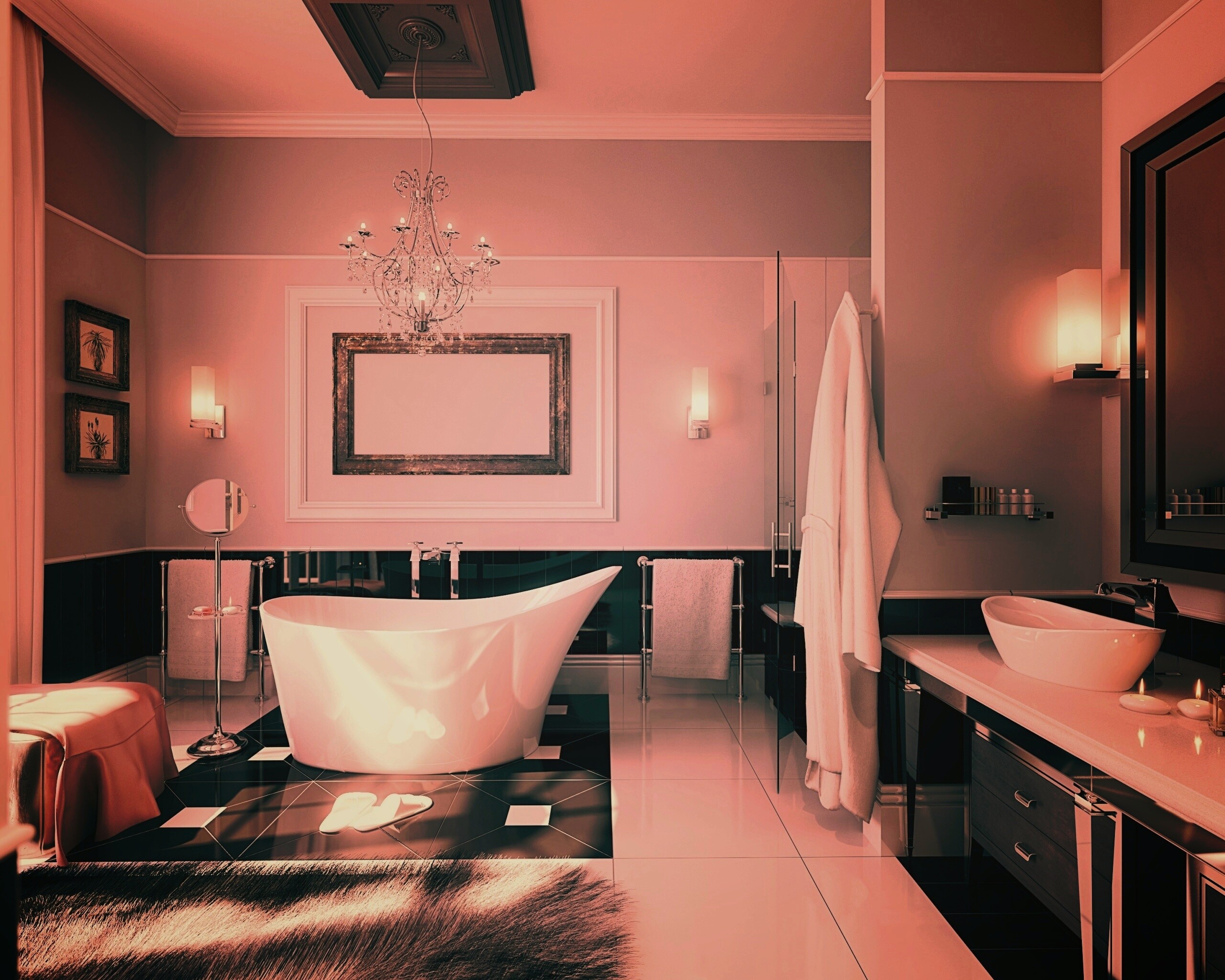 Современная ванна обои