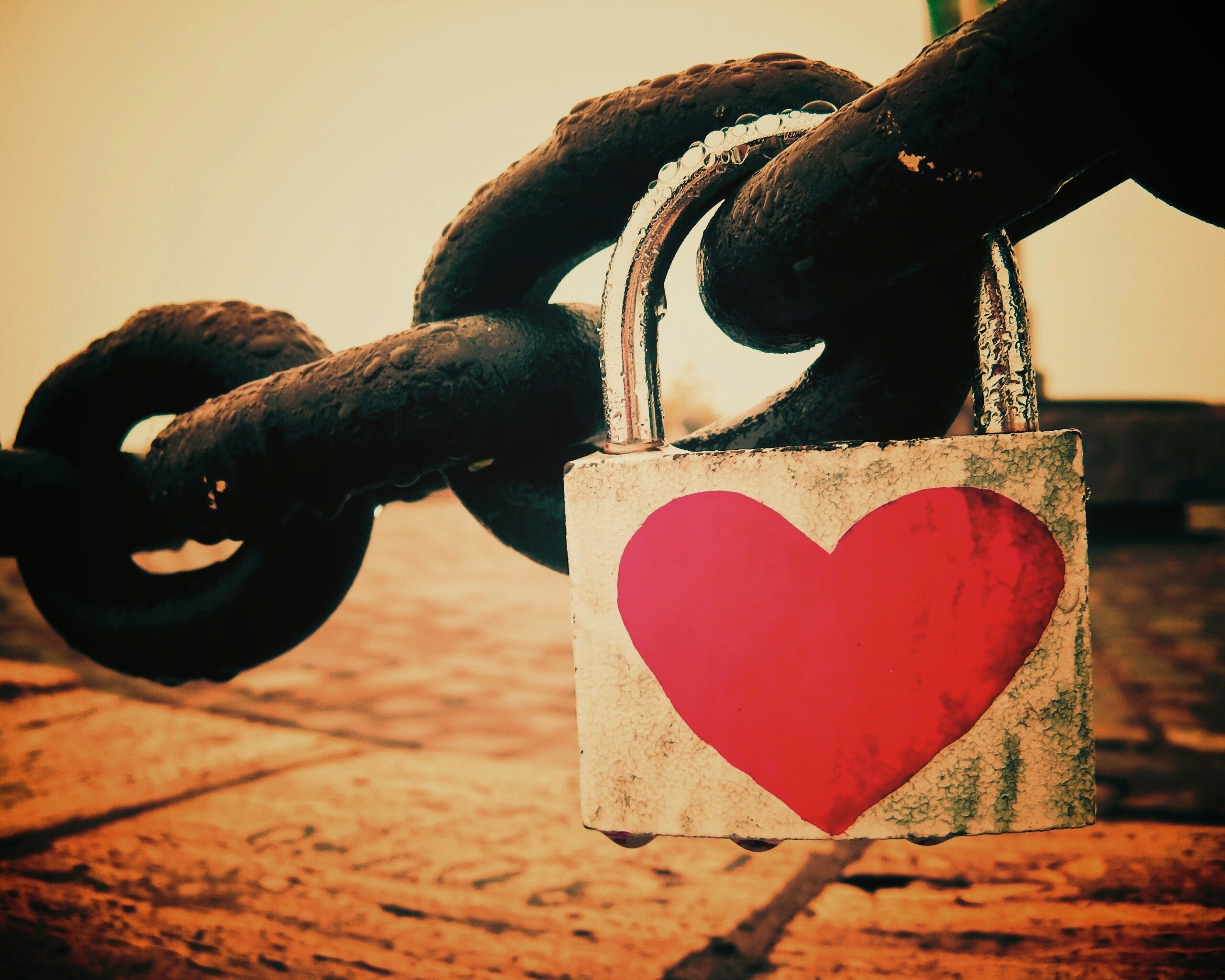 Замочек для влюбленных обои