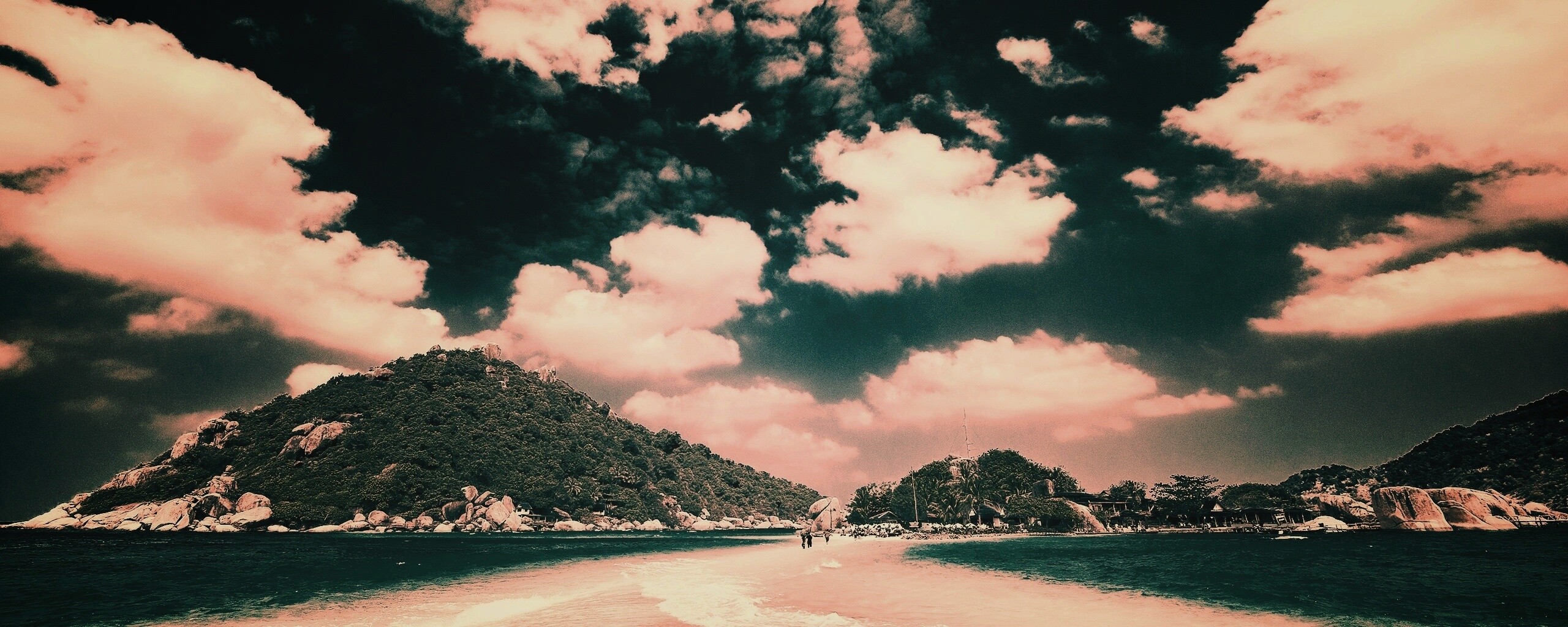 Двойное море обои