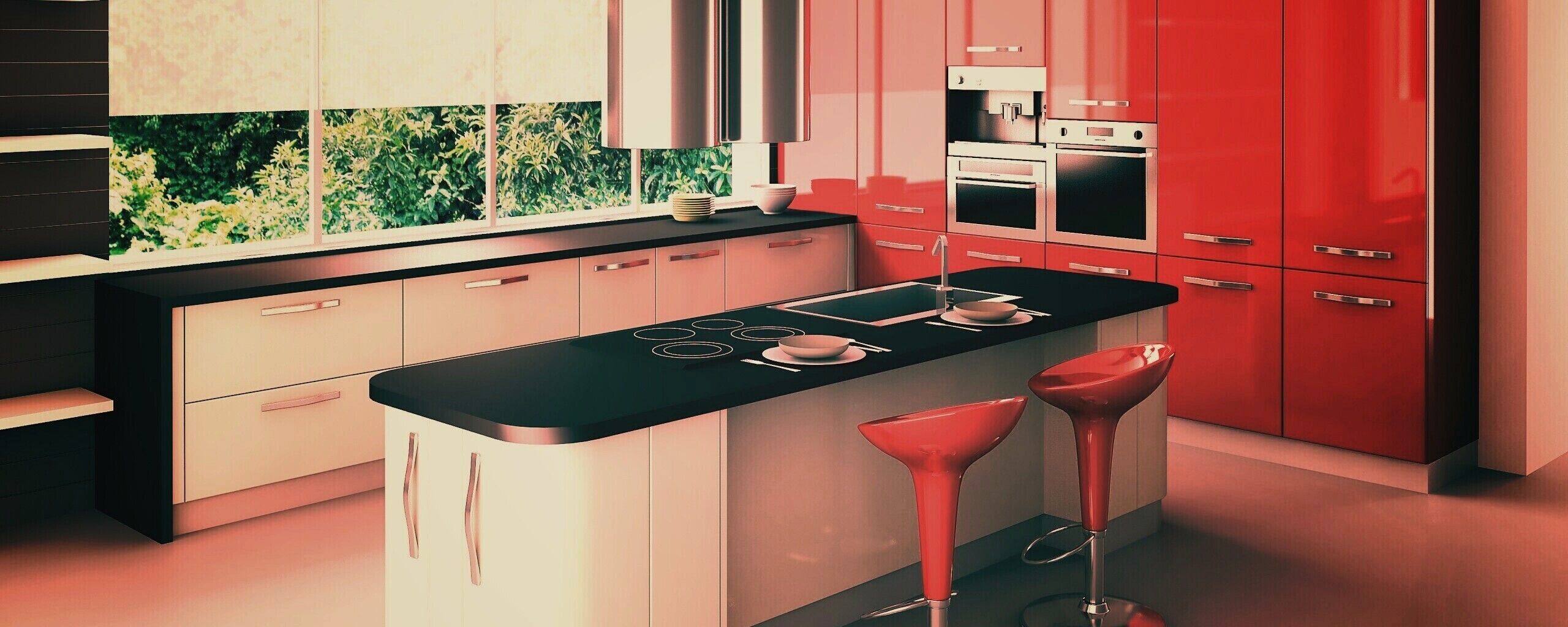 Кухня, рендер обои