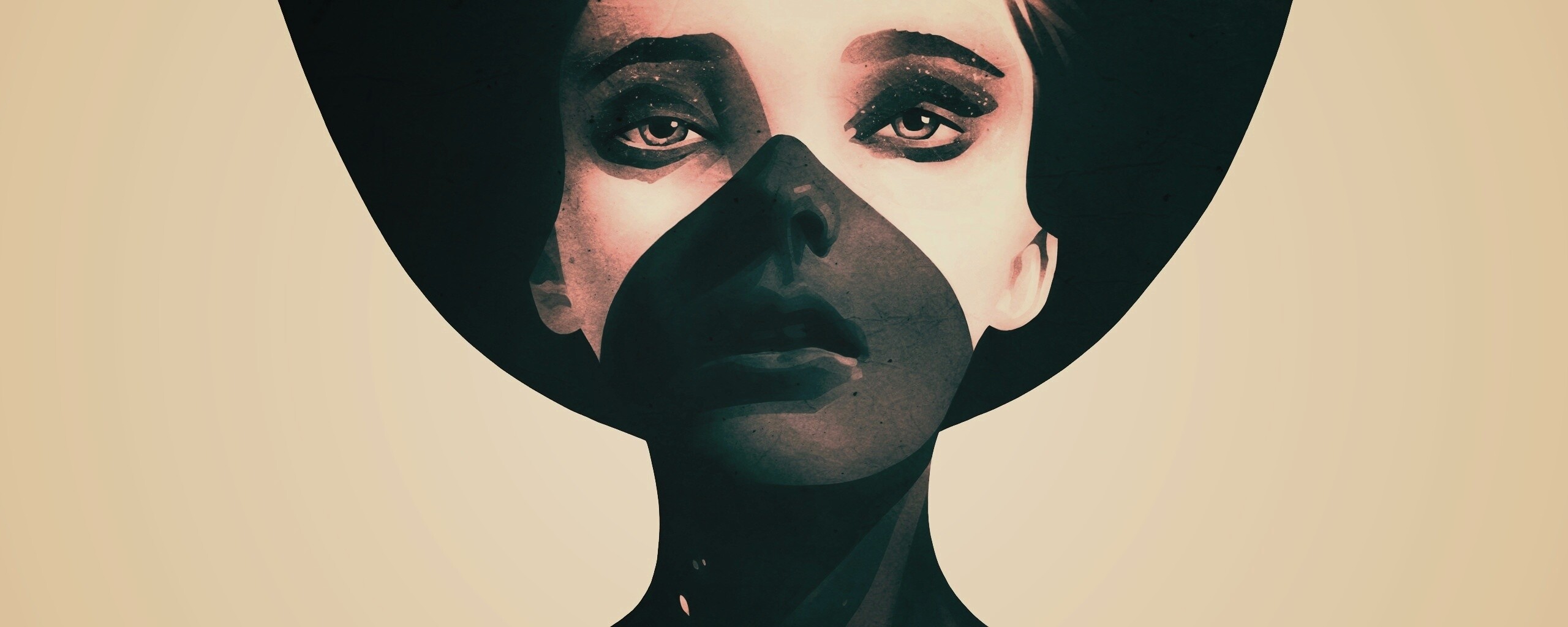 Черно-белый бодиарт обои