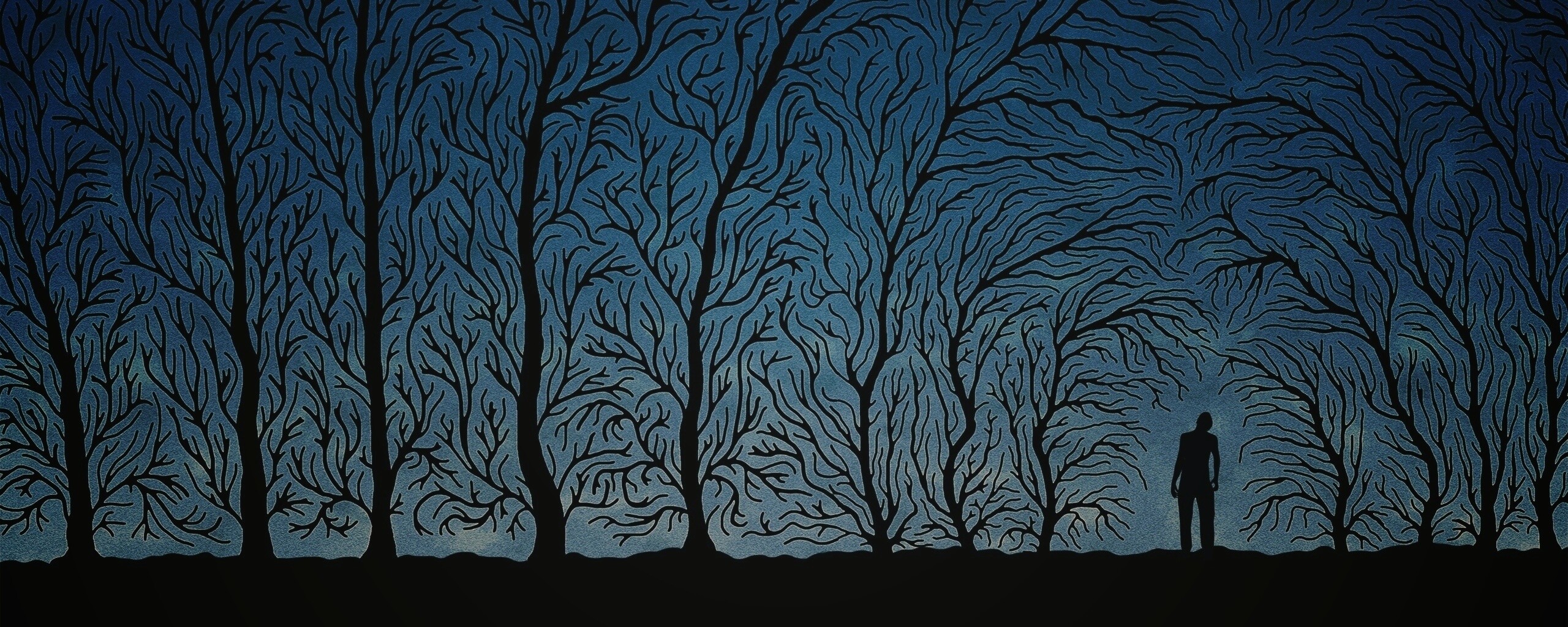 Смыкающиеся деревья обои