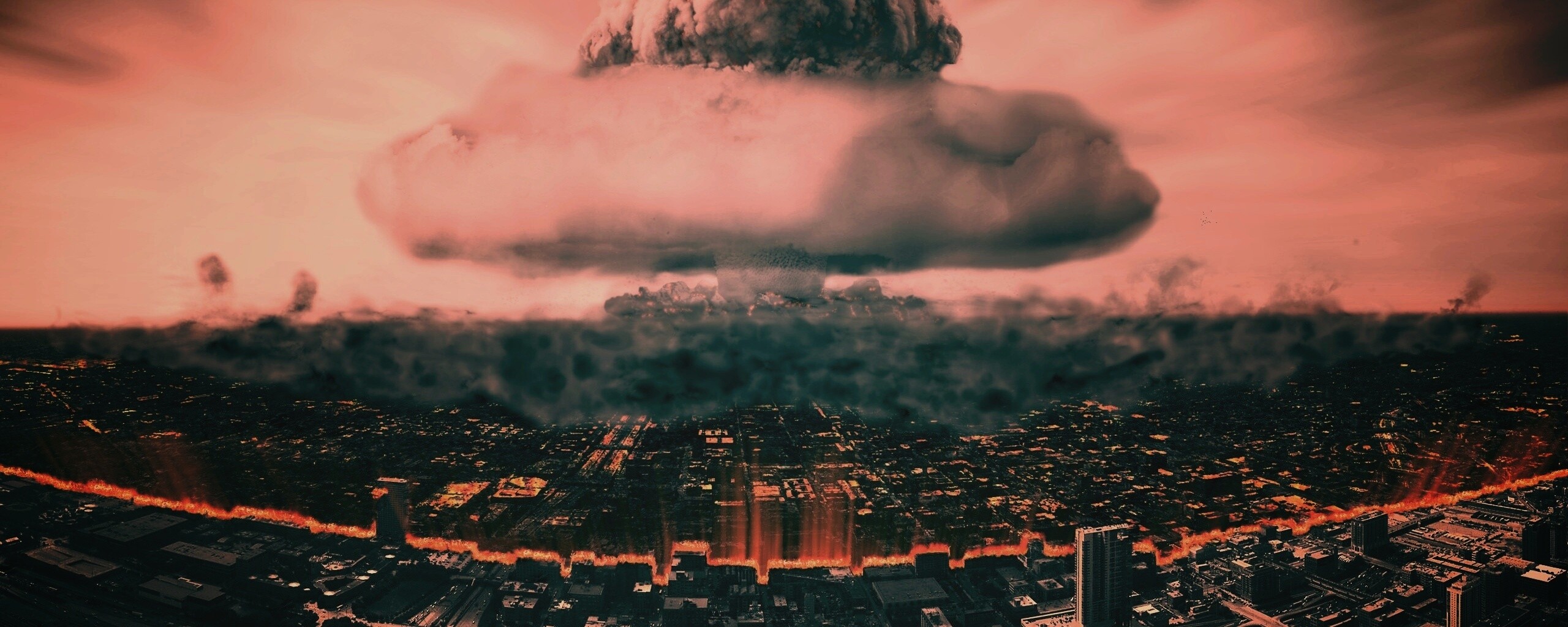 Ядерный взрыв в городе обои