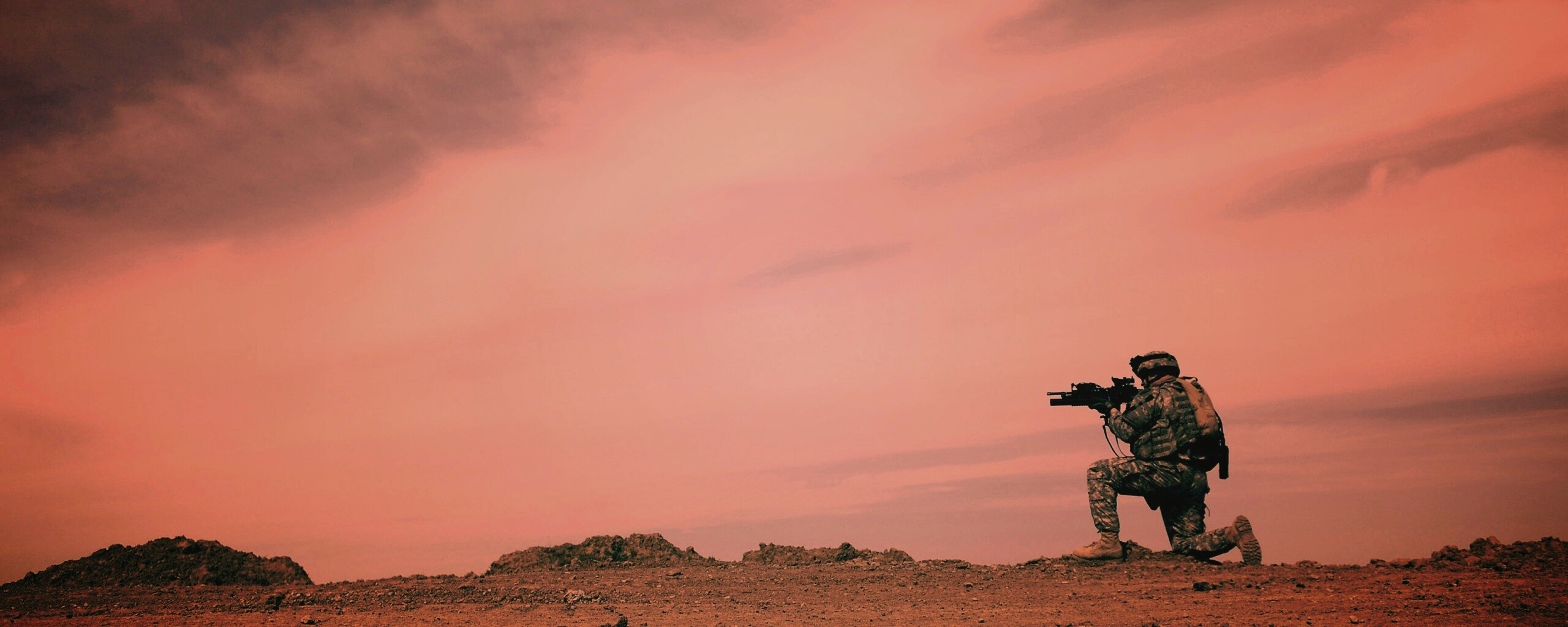 Стрельба с колена обои