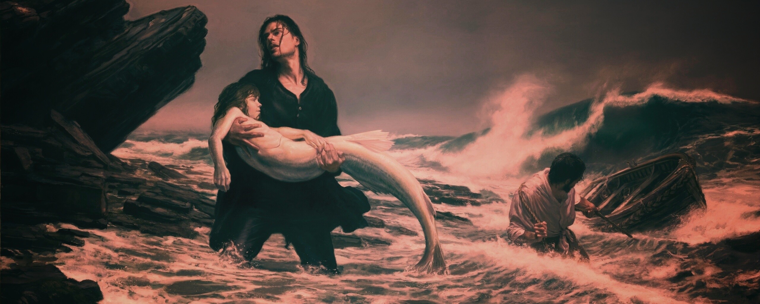 Рыбаки спасают русалку обои