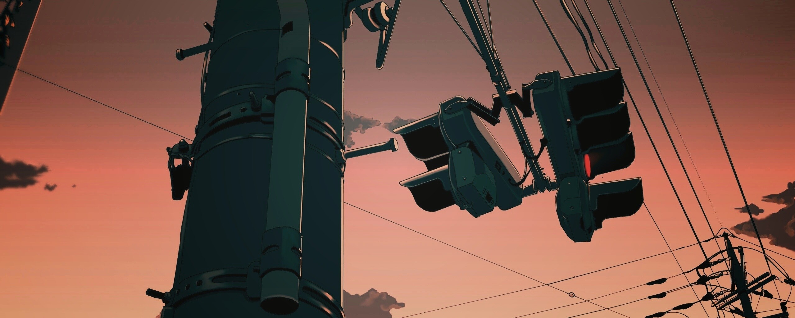 Красный свет обои