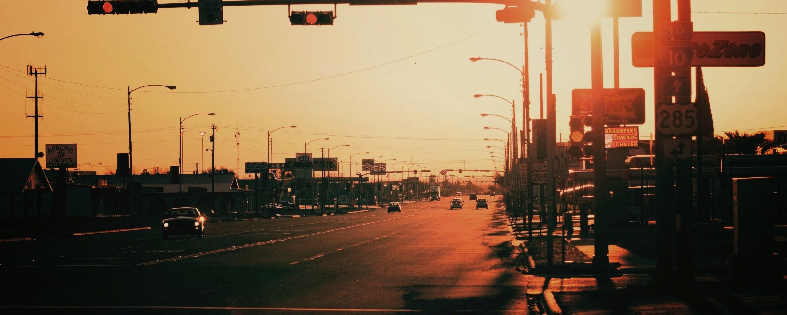 Закат в Лос Анджелесе обои