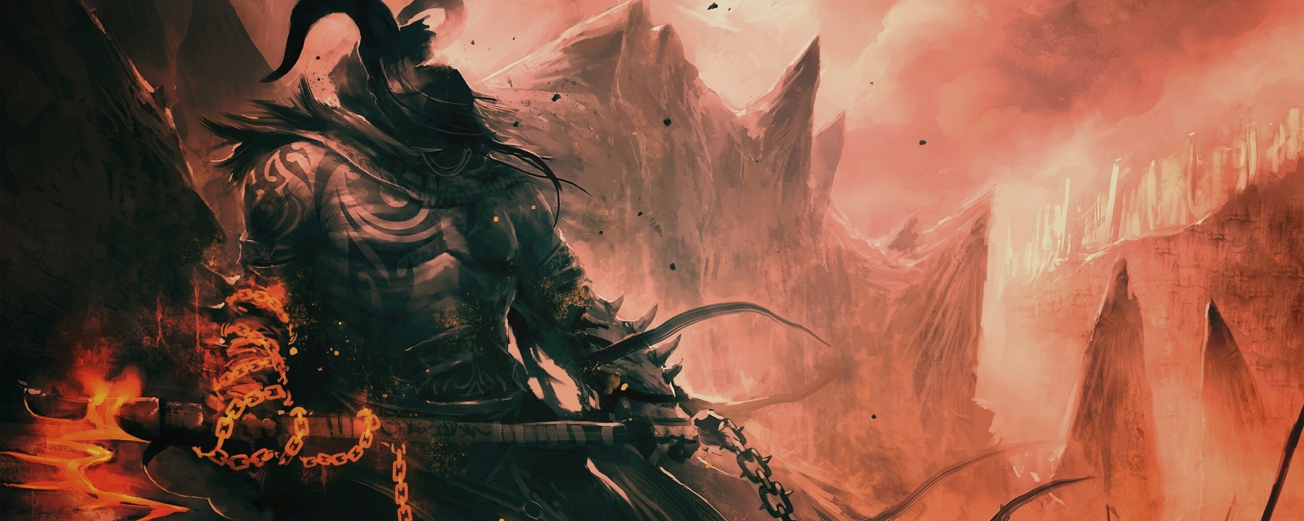 Демон с топором обои