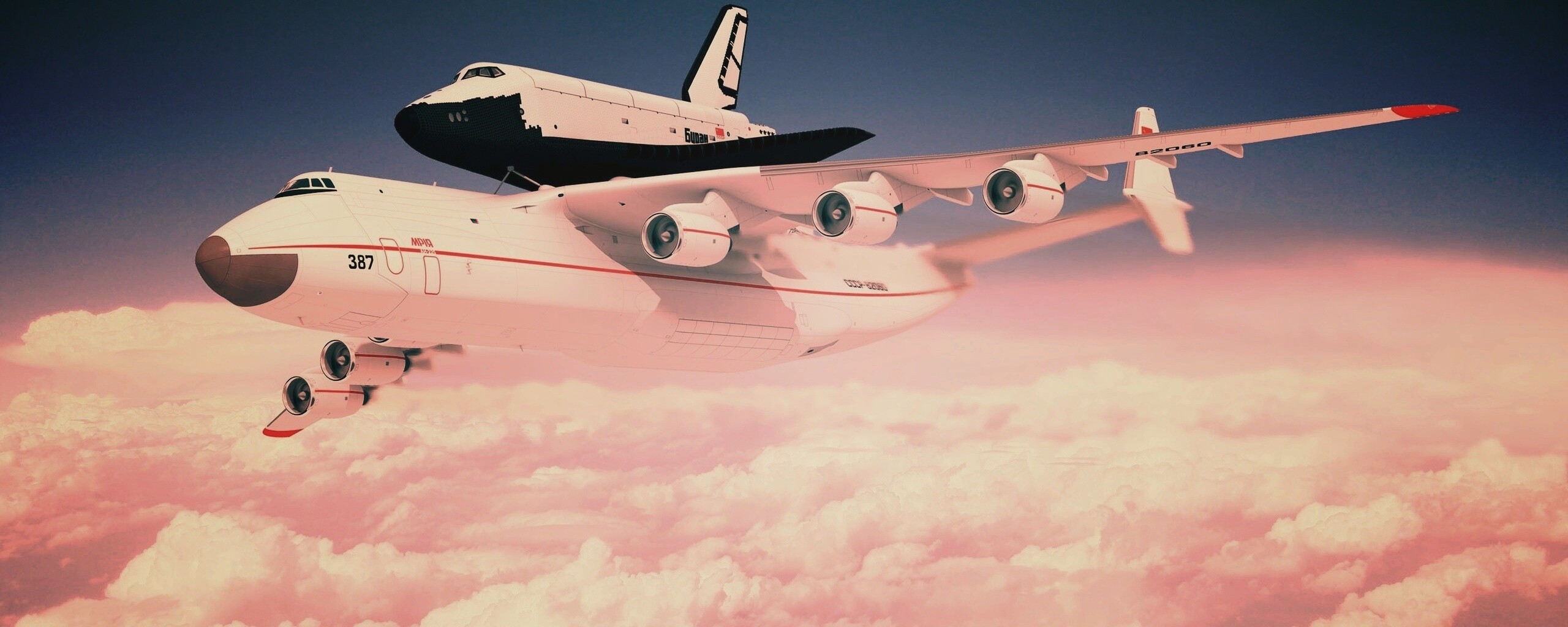 Авиатранспортировка Бурана обои