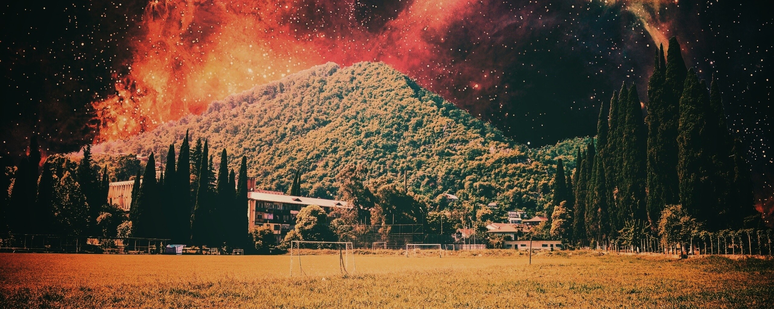 Под удивительным небом обои