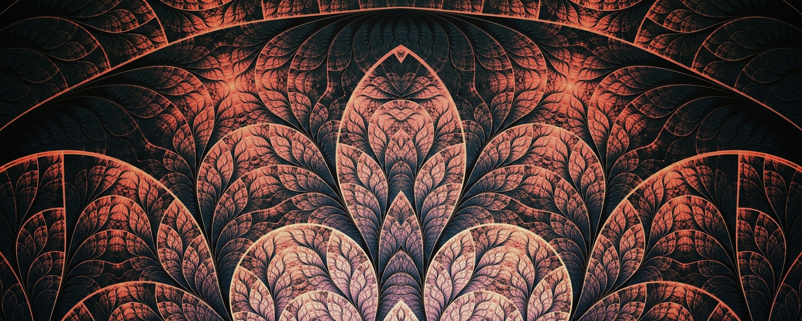 Фрактальные листья обои