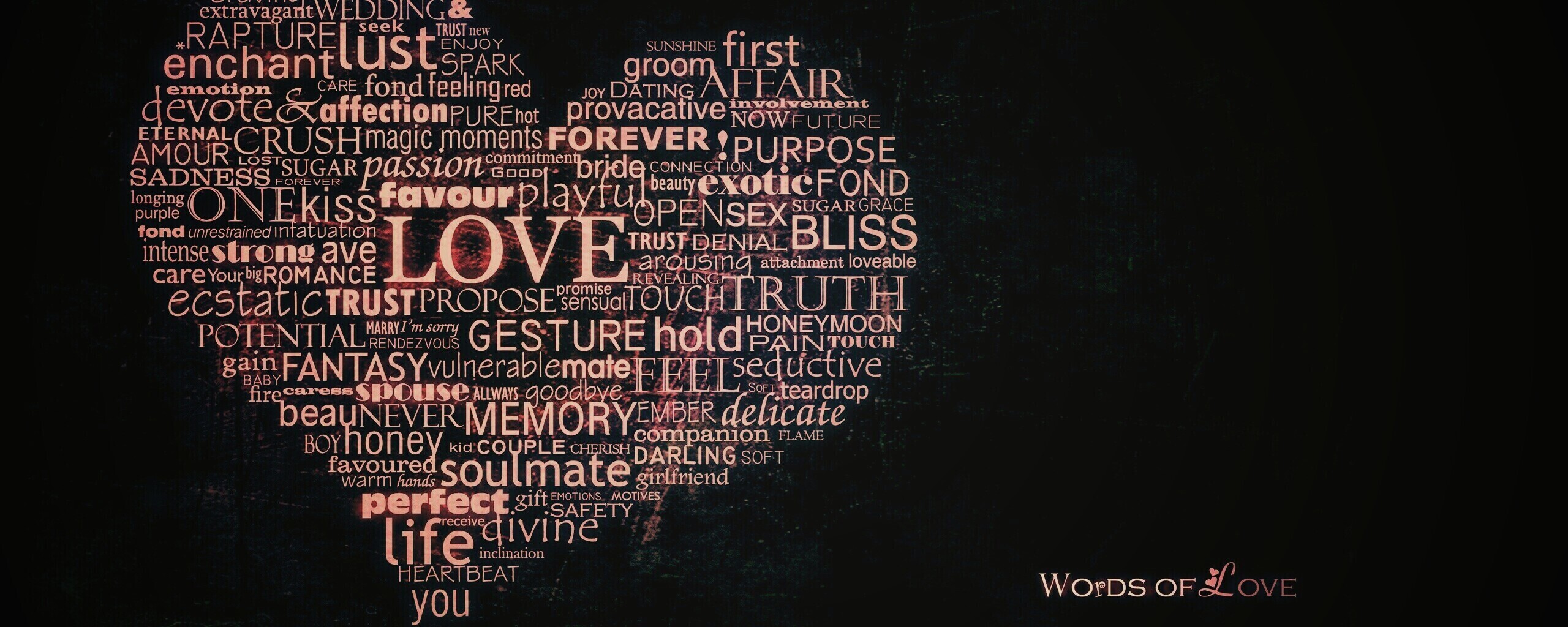 Слова любви обои
