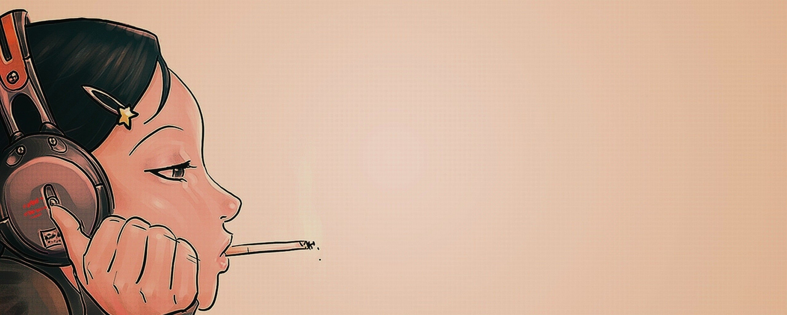 Курящая девушка обои