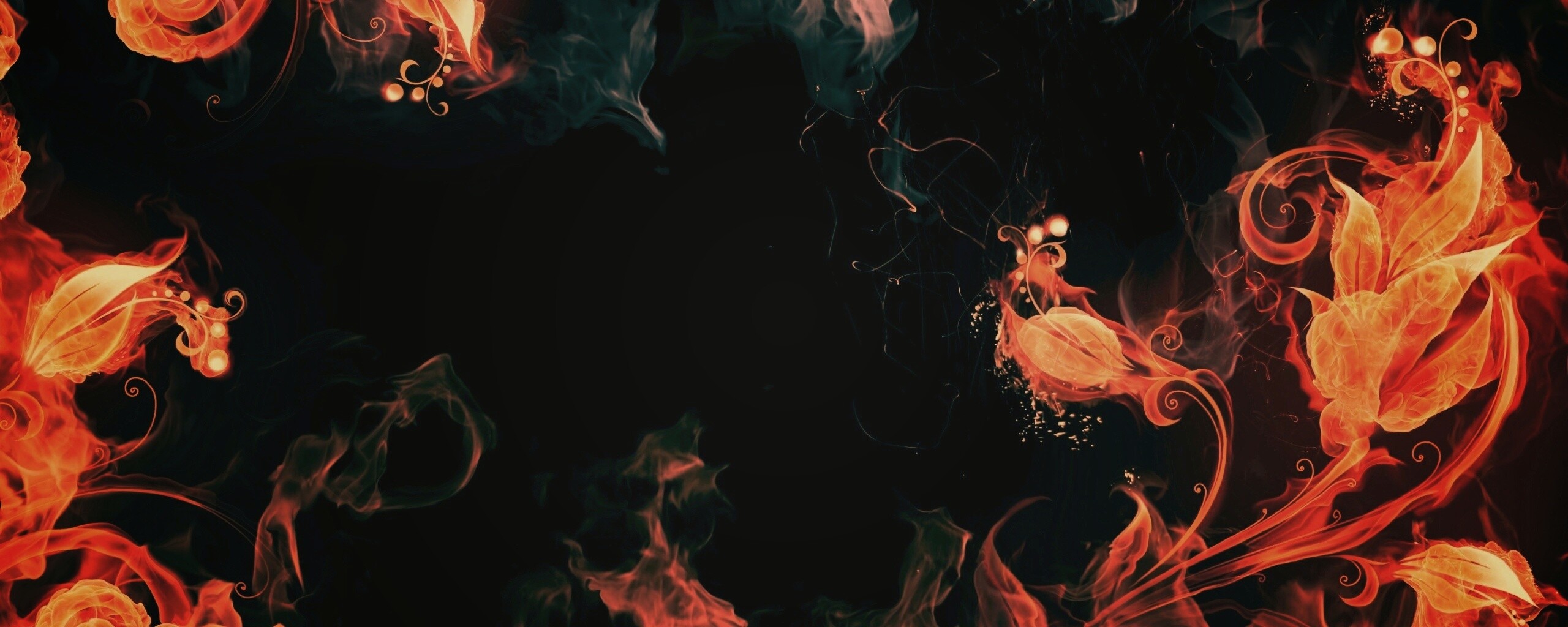 Огненные цветы обои