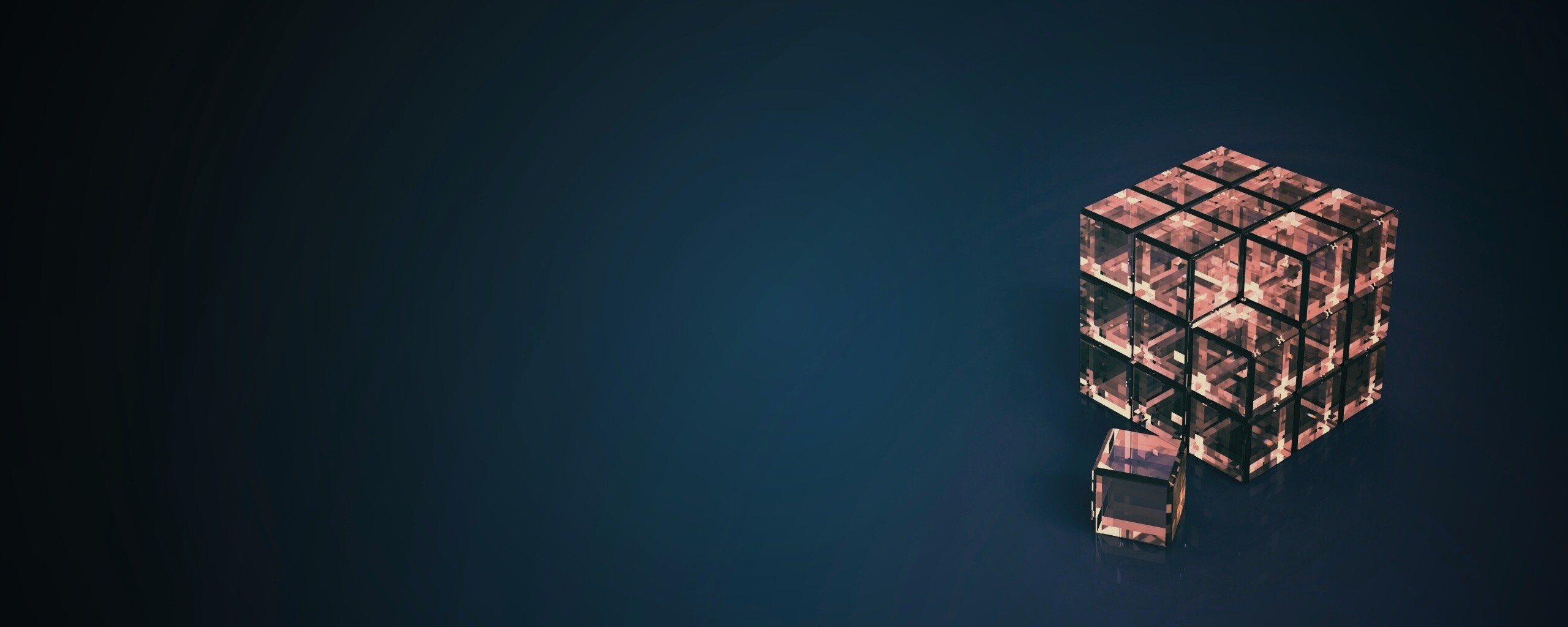 Стеклянный куб обои