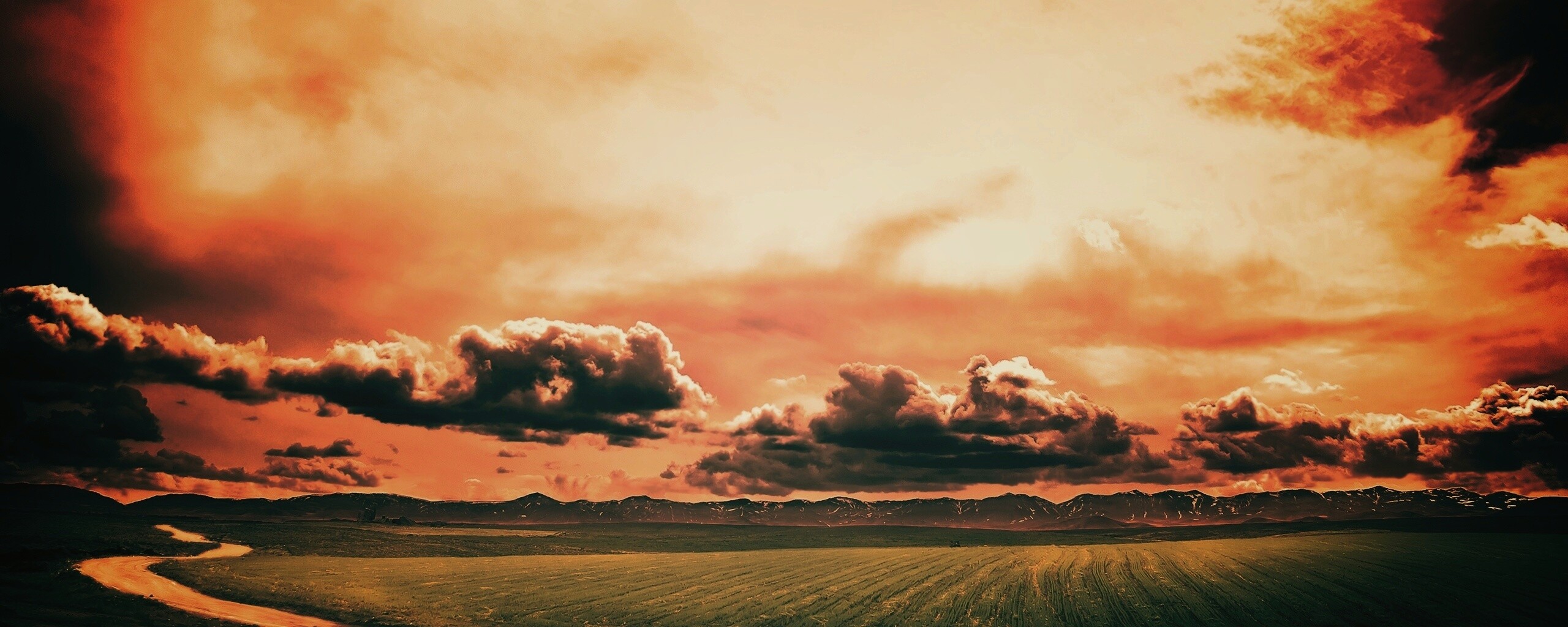 Золотое небо обои