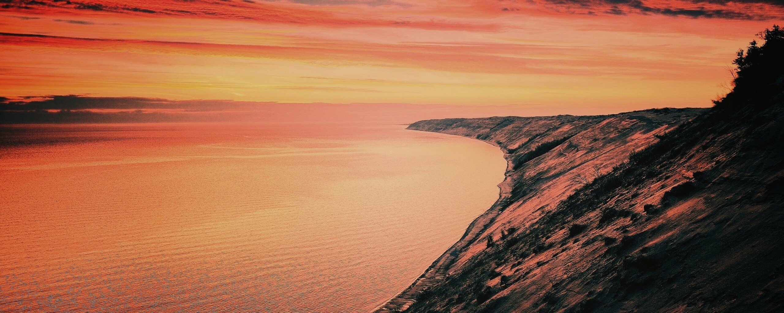 Море на закате обои