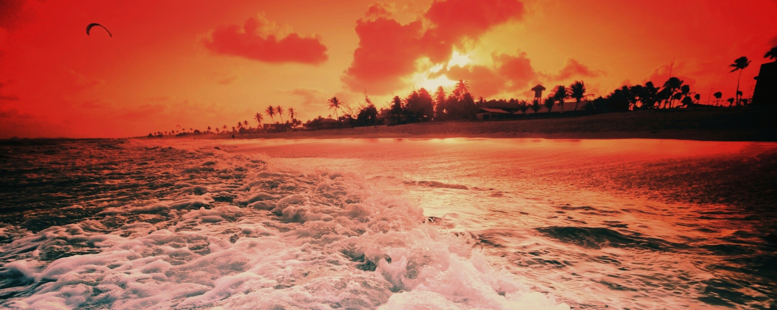 Огненный пляж обои