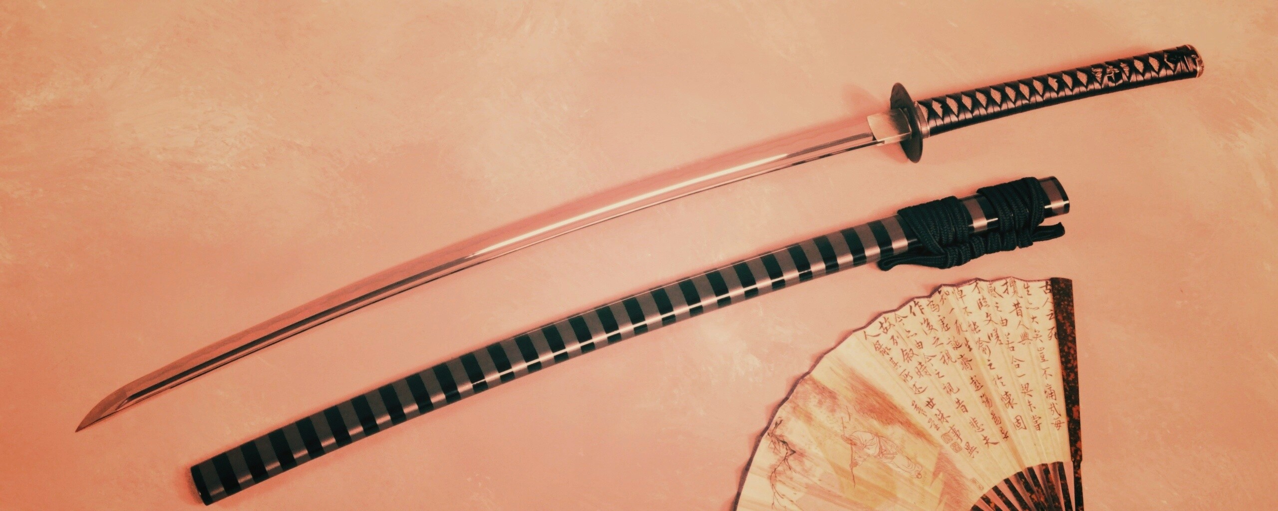 Катана и веер обои