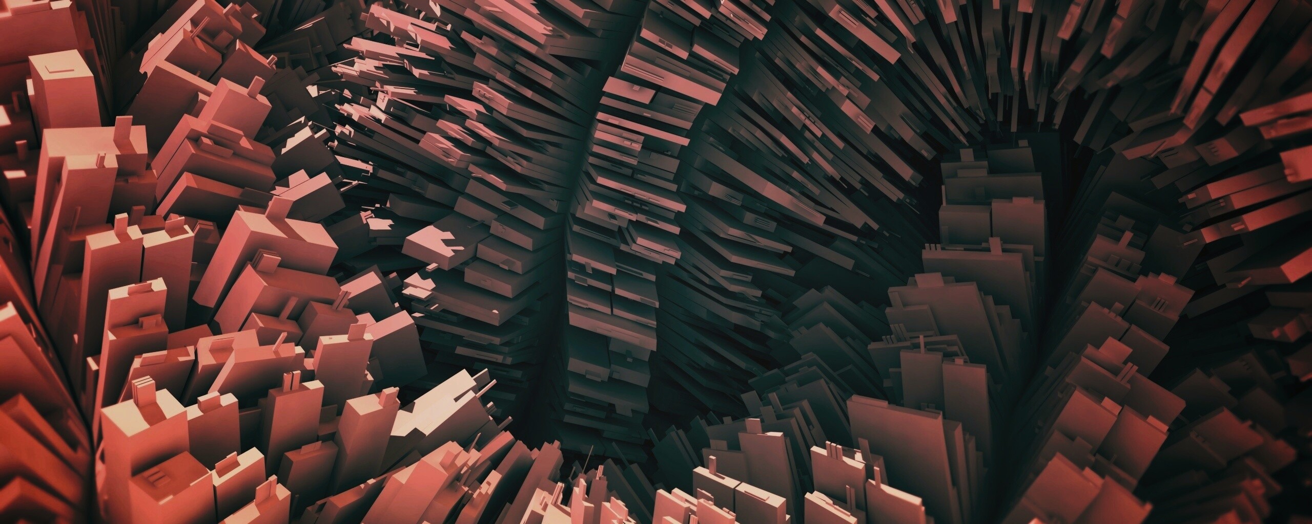 Модели домов засасывает обои