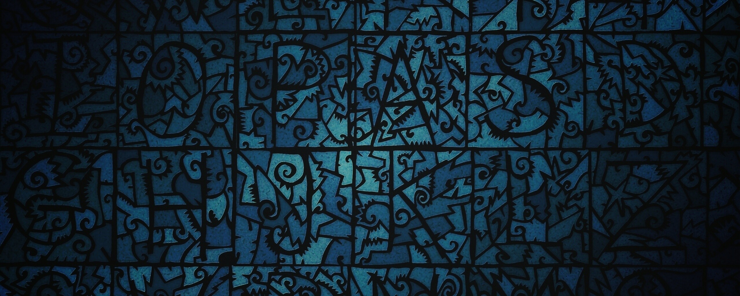 Витражные буквы обои